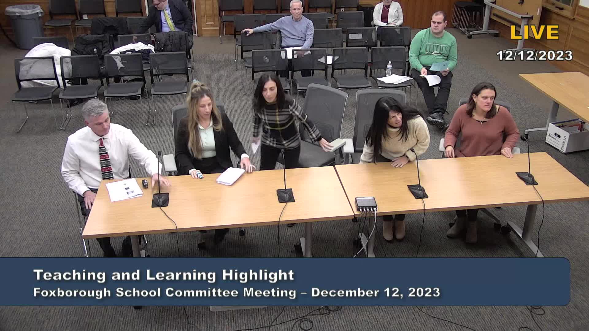 Thumbnail image for Foxborough School Committee Meeting