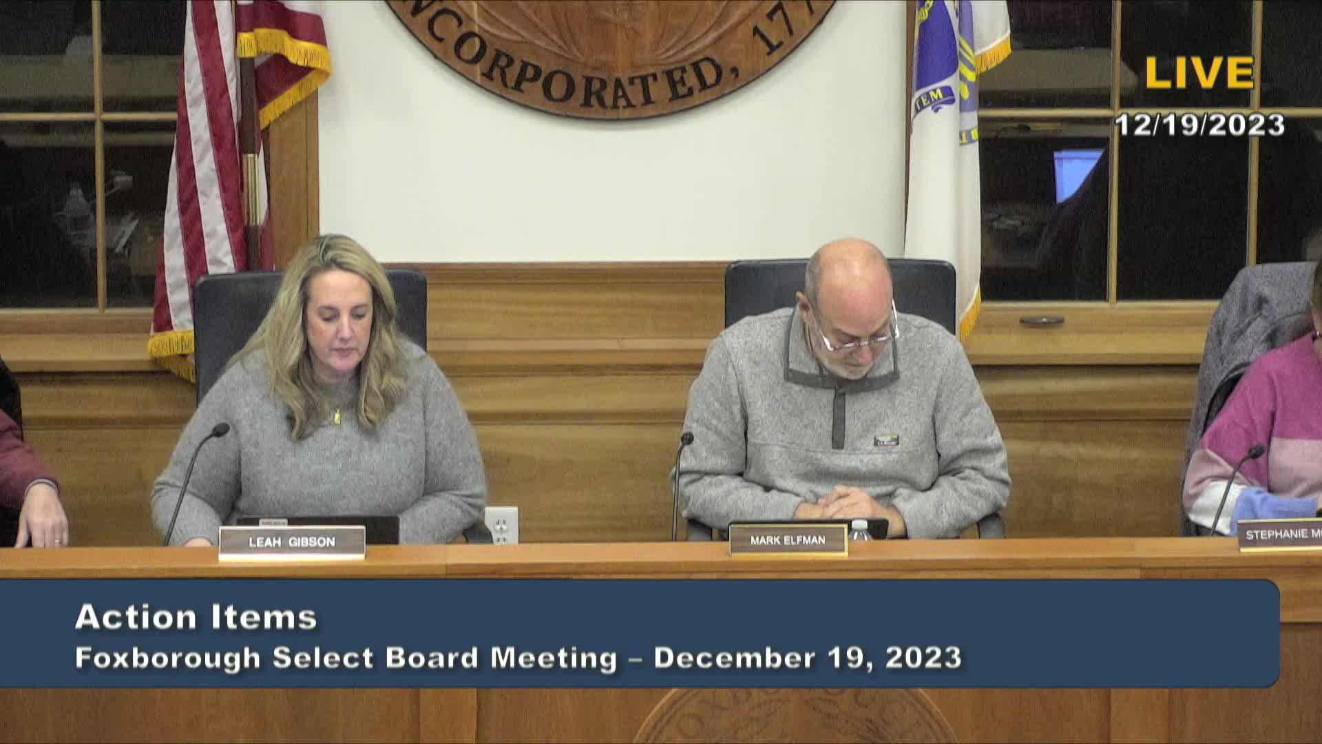 Thumbnail image for Select Board Meeting - December 19, 2023