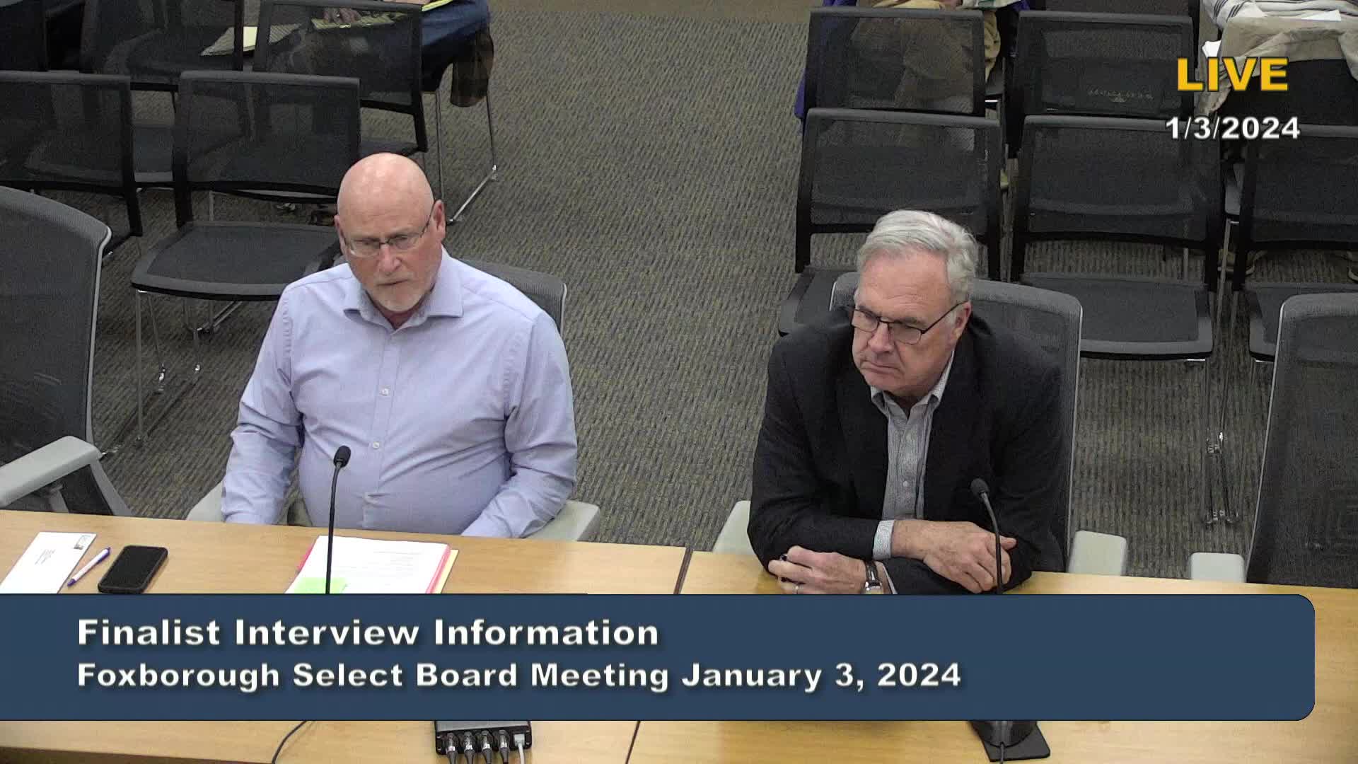 Thumbnail image for Select Board Meeting - January 3, 2024