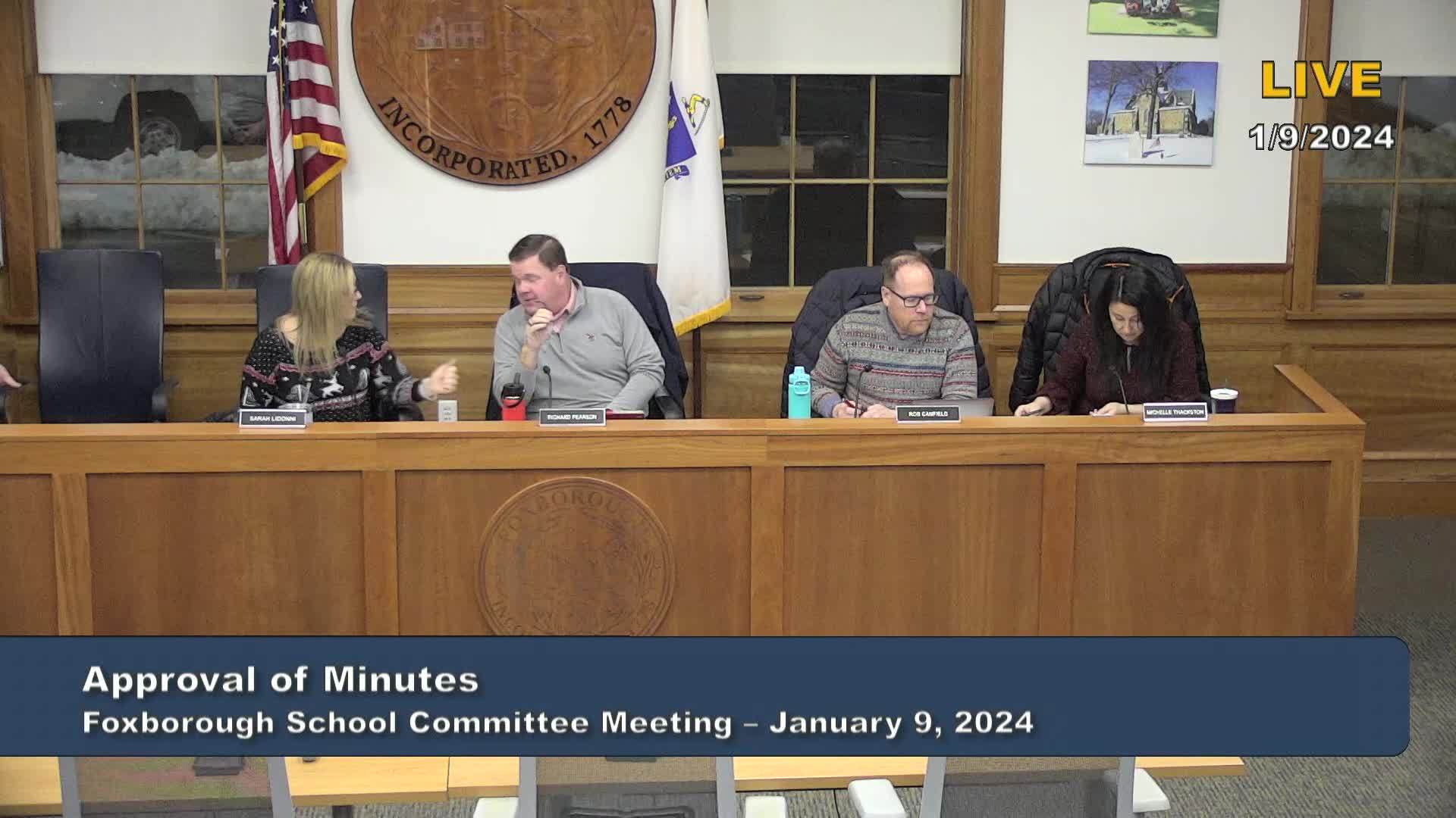 Thumbnail image for Foxborough School Committee Meeting