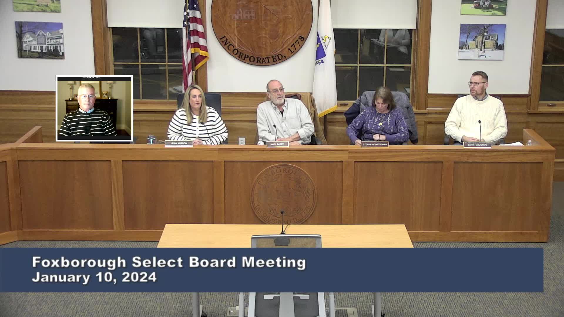 Thumbnail image for Select Board Meeting - Scott Lambiase - January 10, 2024