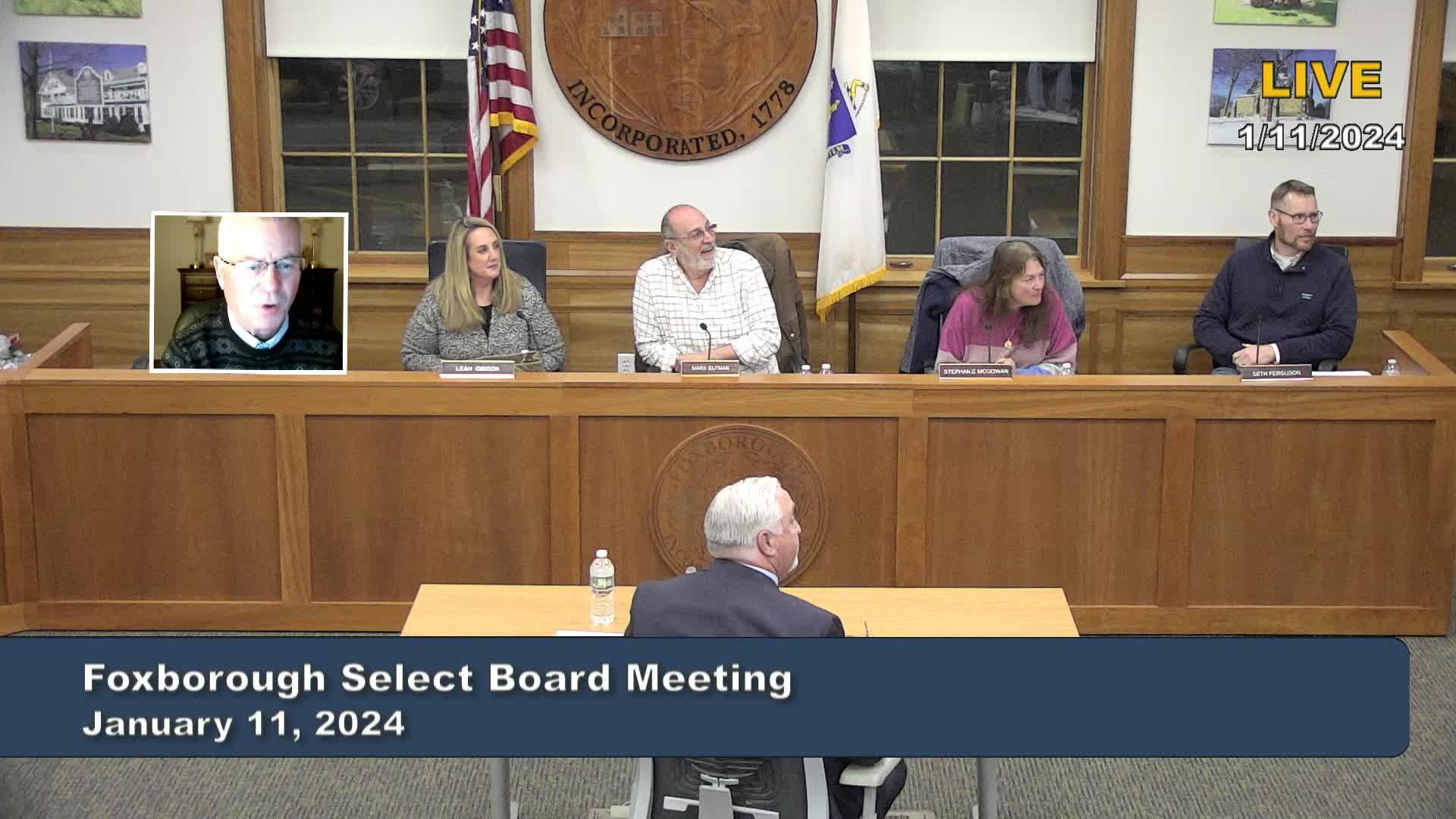 Thumbnail image for Select Board Meeting - Joseph Powers - January 11, 2024