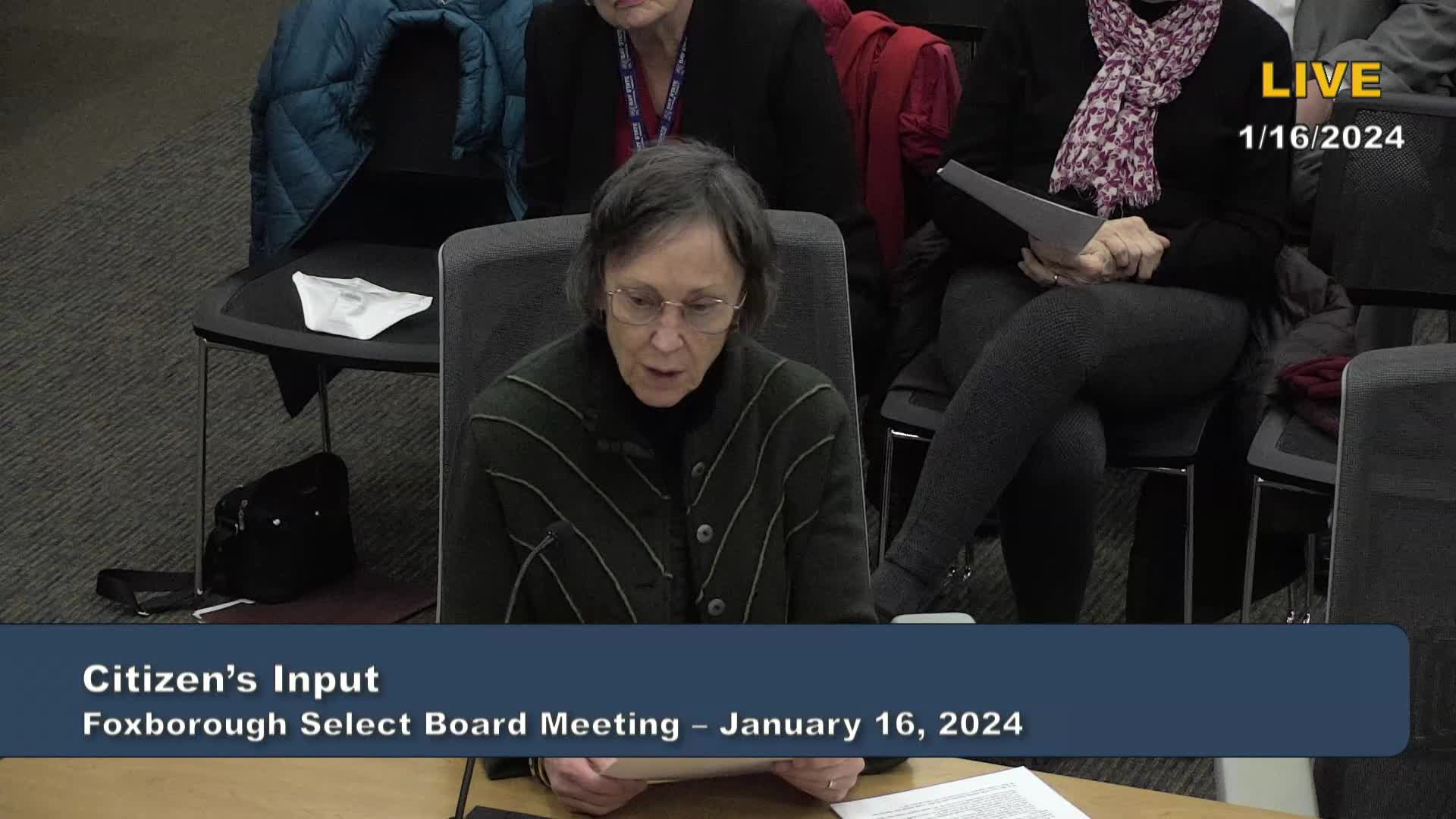 Thumbnail image for Select Board Meeting - January 16, 2024
