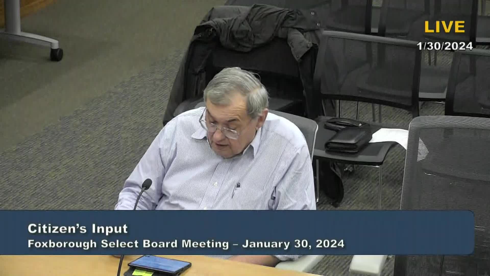 Thumbnail image for Select Board Meeting - January 30, 2024 - LIVE