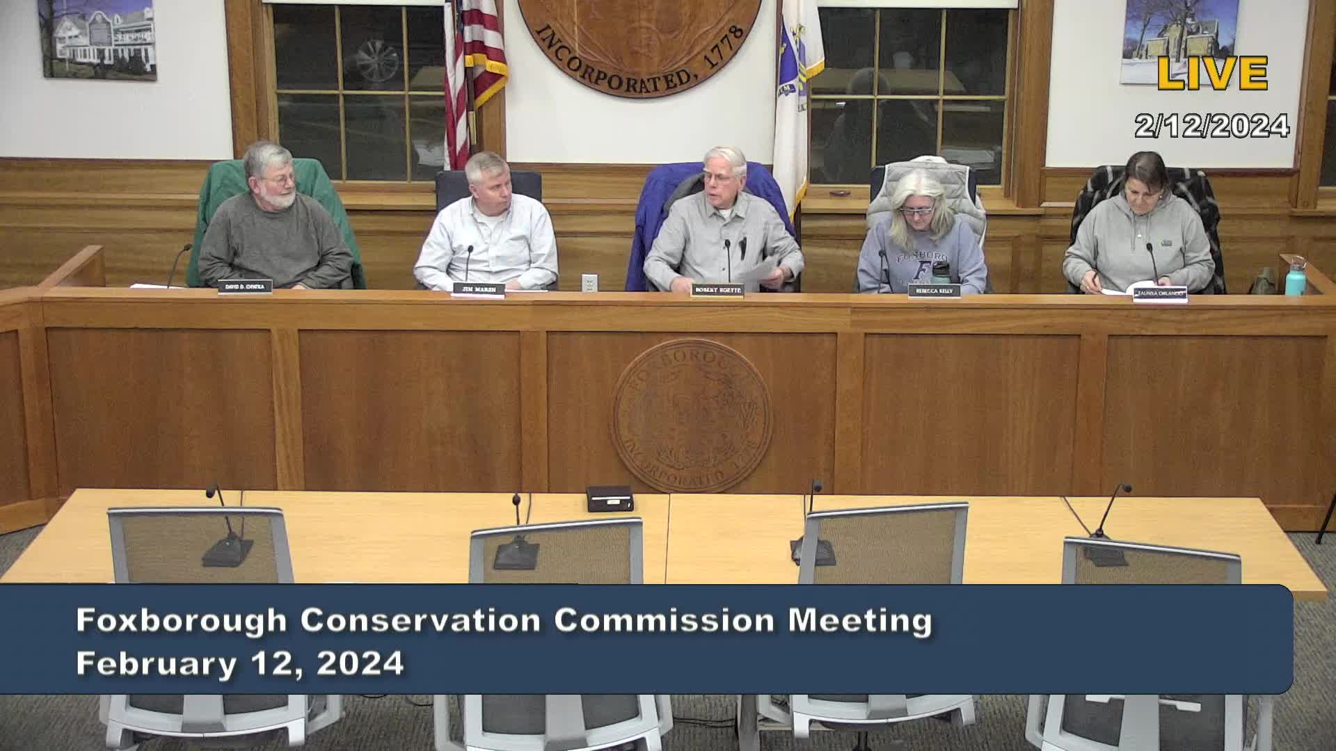 Thumbnail image for Conservation Commission Meeting 2/12/2024