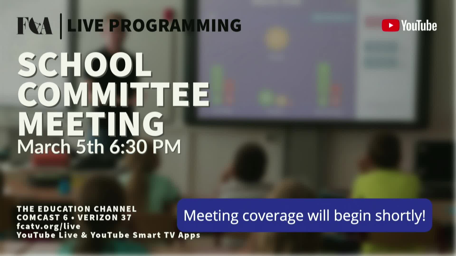 Thumbnail image for Foxborough School Committee Meeting - LIVE