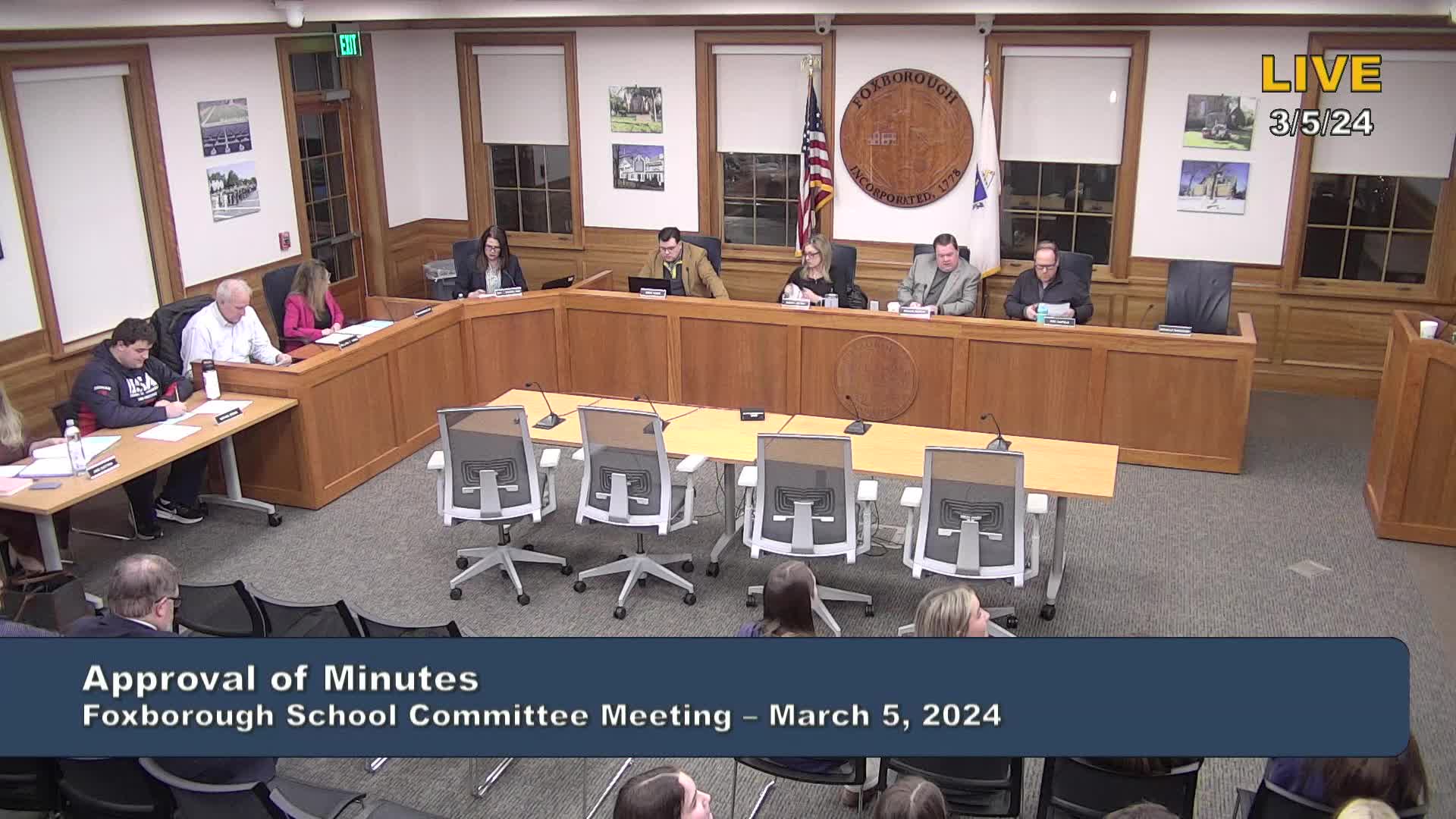 Thumbnail image for Foxborough School Committee Meeting