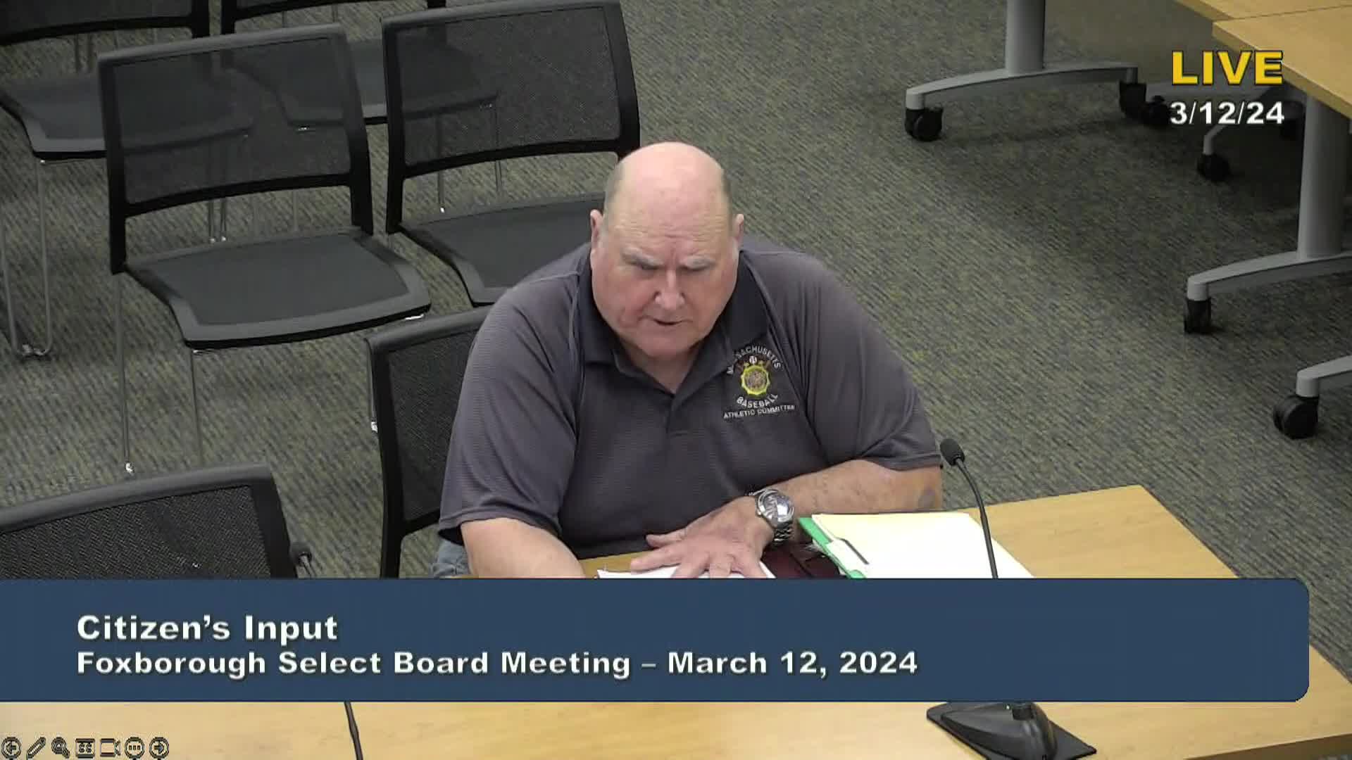 Thumbnail image for Select Board Meeting - March 12, 2024 - LIVE