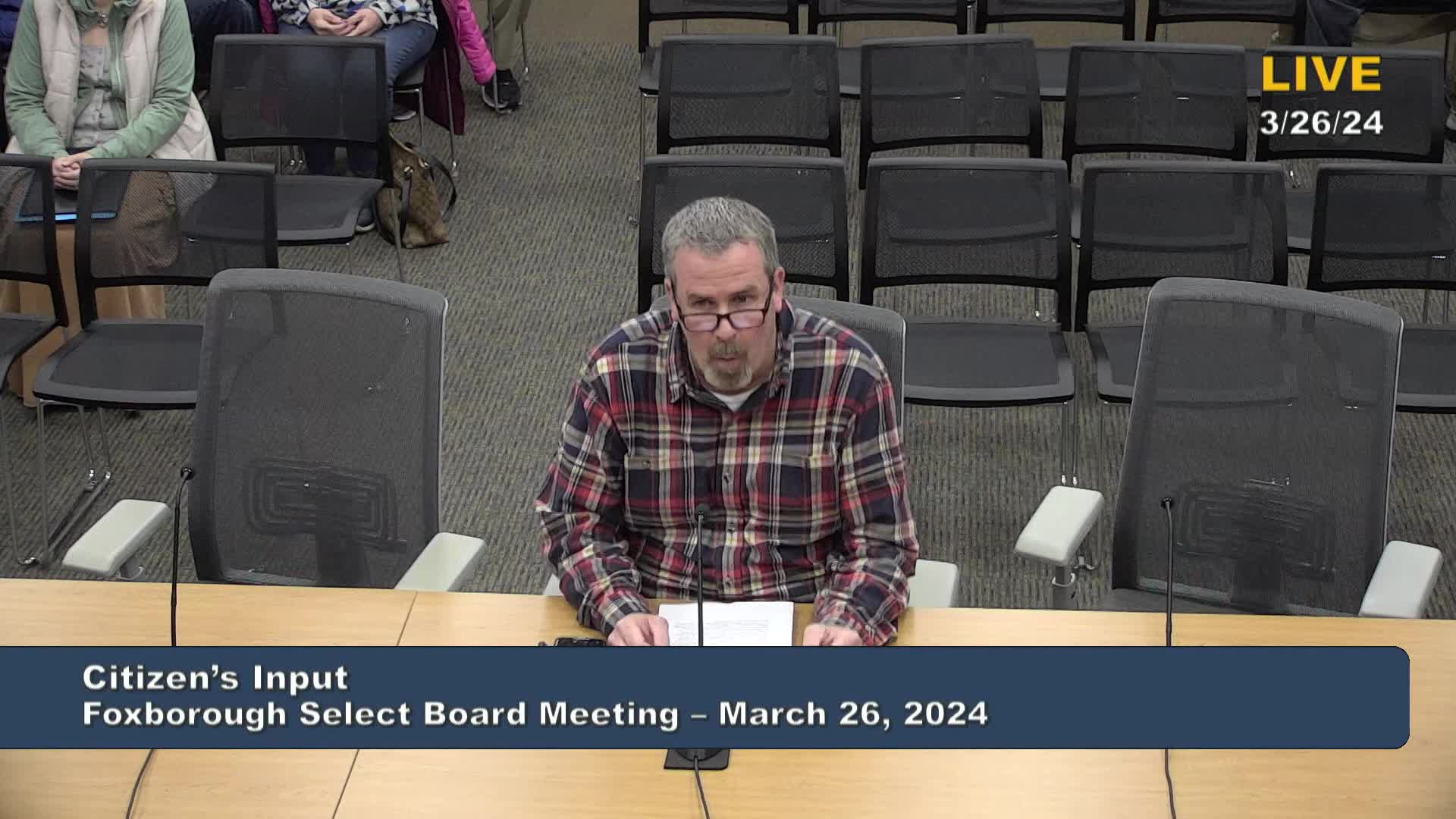 Thumbnail image for Select Board Meeting - March 26, 2024