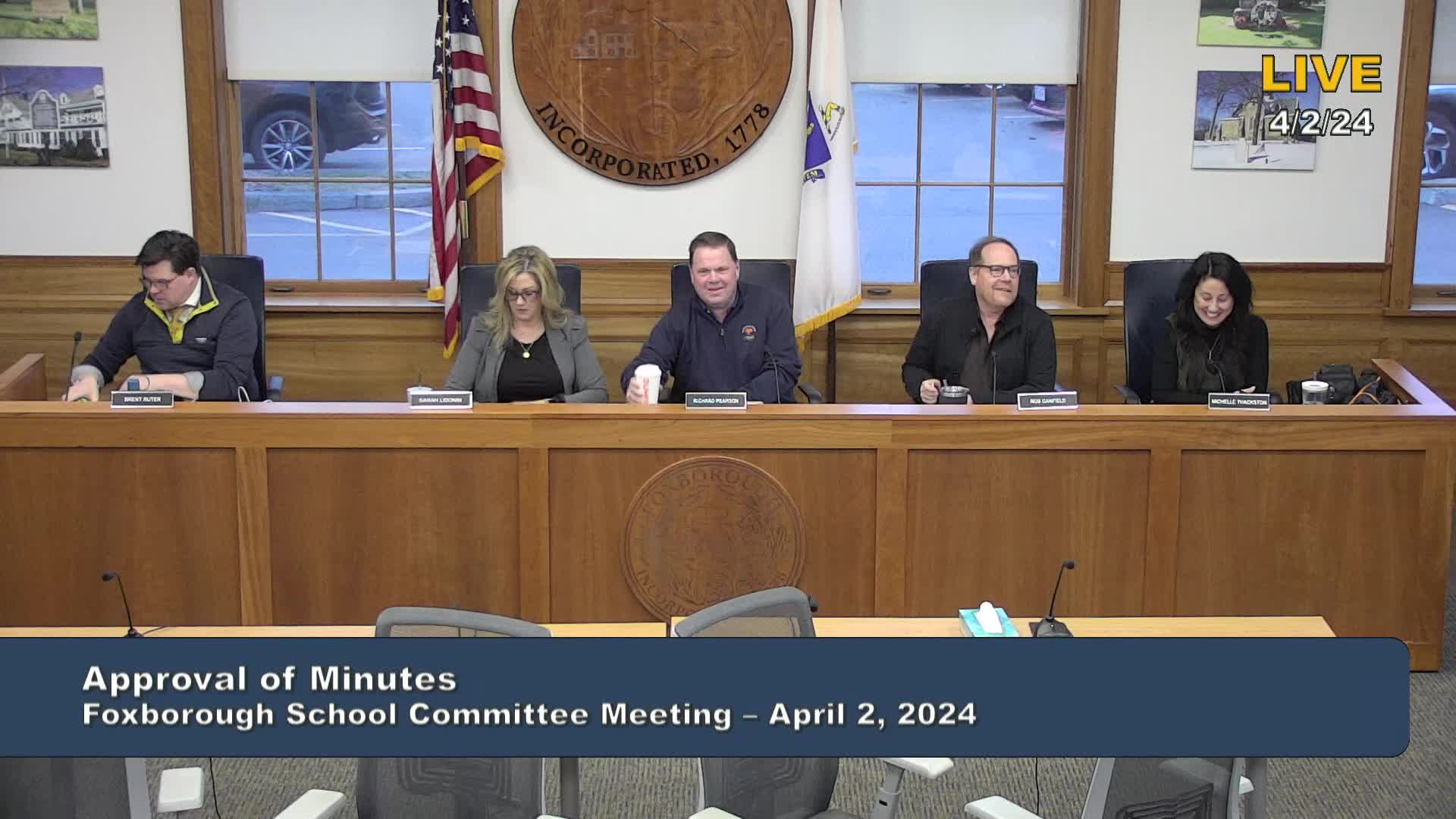 Thumbnail image for Foxborough School Committee Meeting
