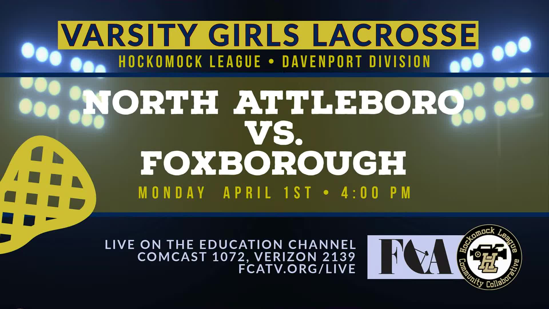 Thumbnail image for FHS Varsity Girls Lacrosse 2024 vs. Bishop Feehan - LIVE
