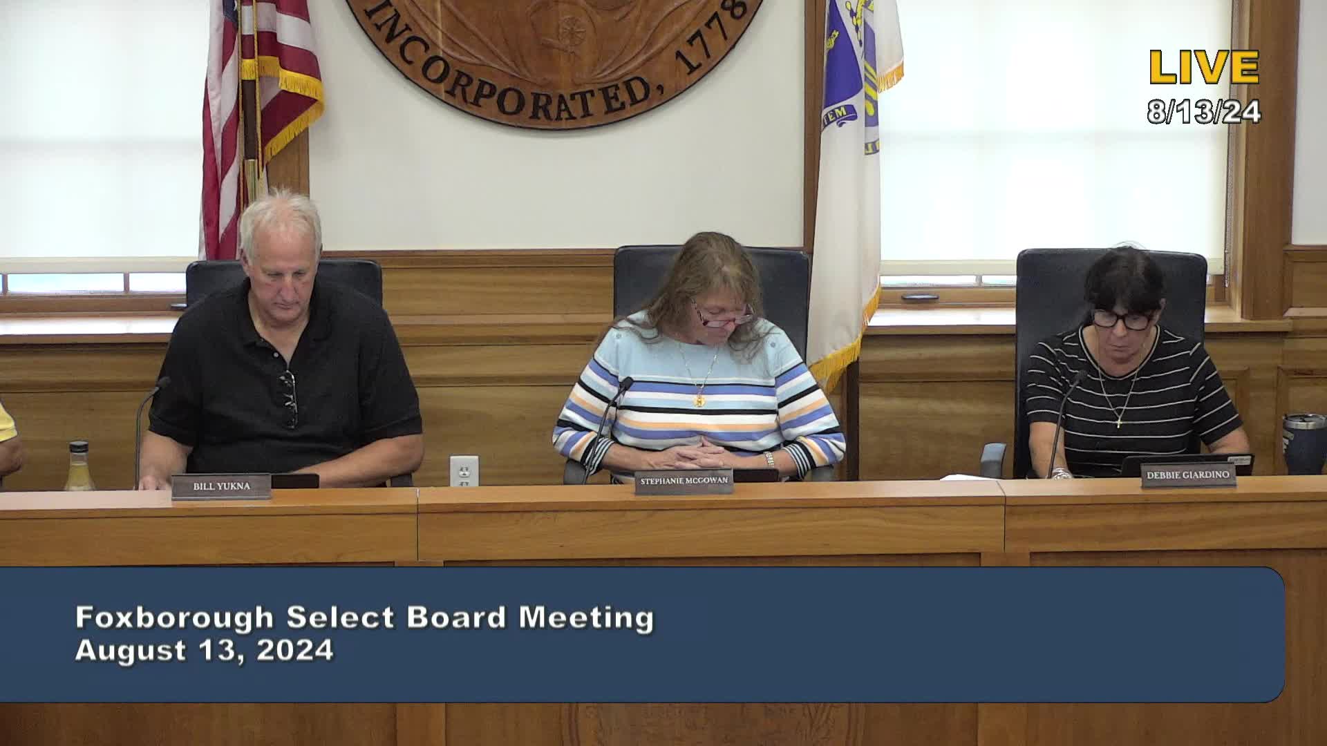 Thumbnail image for Select Board Meeting - August 13, 2024