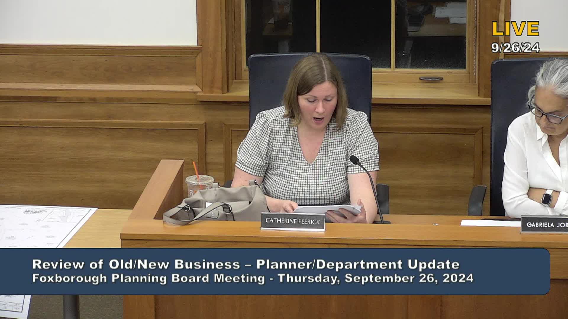 Thumbnail image for Planning Board Meeting - 9/26/2024