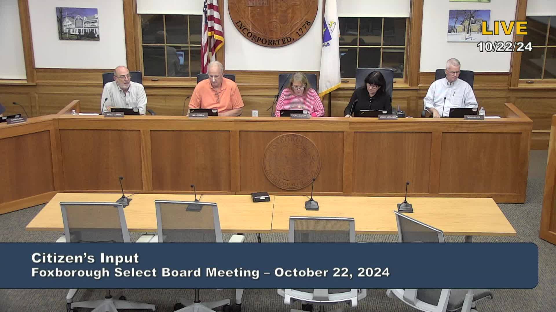 Thumbnail image for Select Board Meeting 10/22/2024