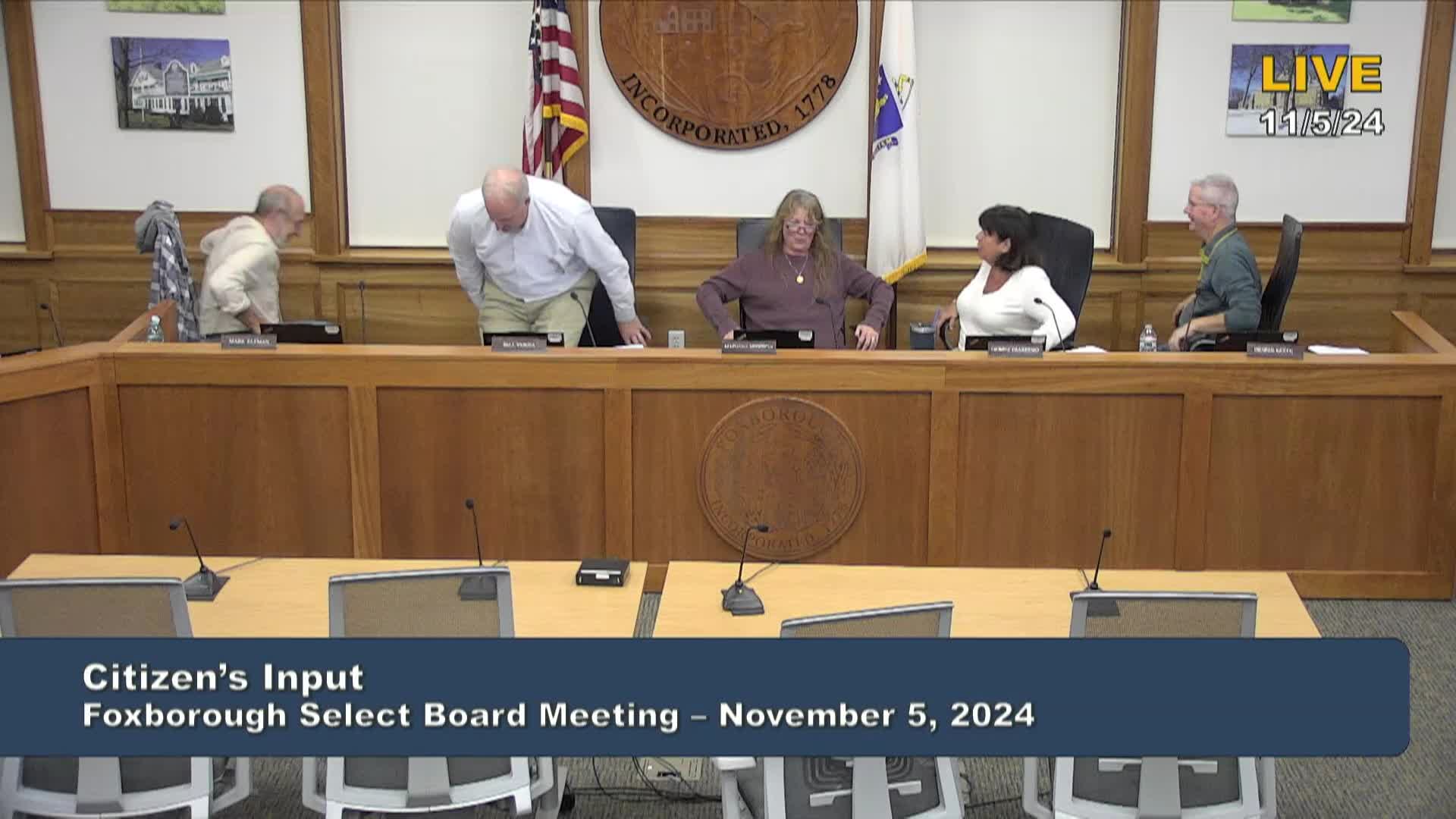 Thumbnail image for Select Board Meeting 11/5/2024