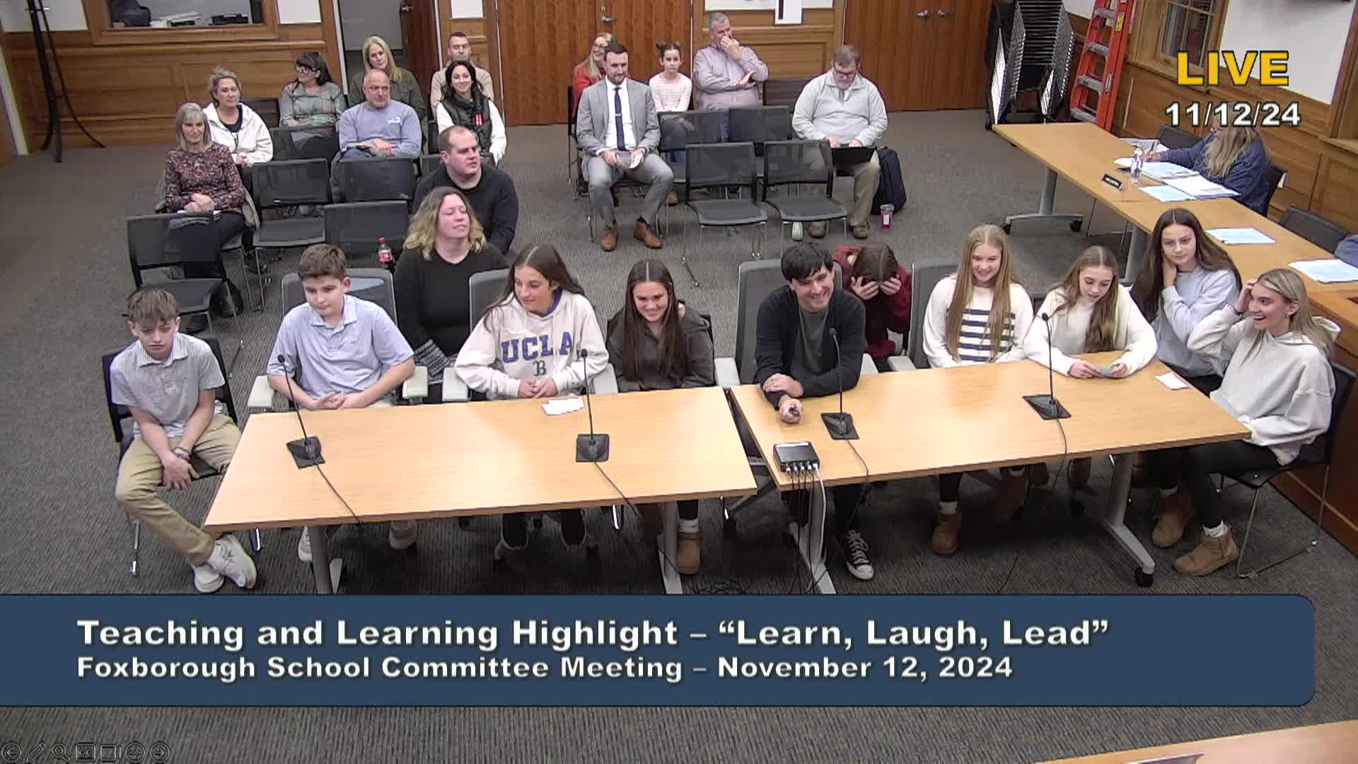 Thumbnail image for Foxborough School Committee Meeting - November 12, 2024
