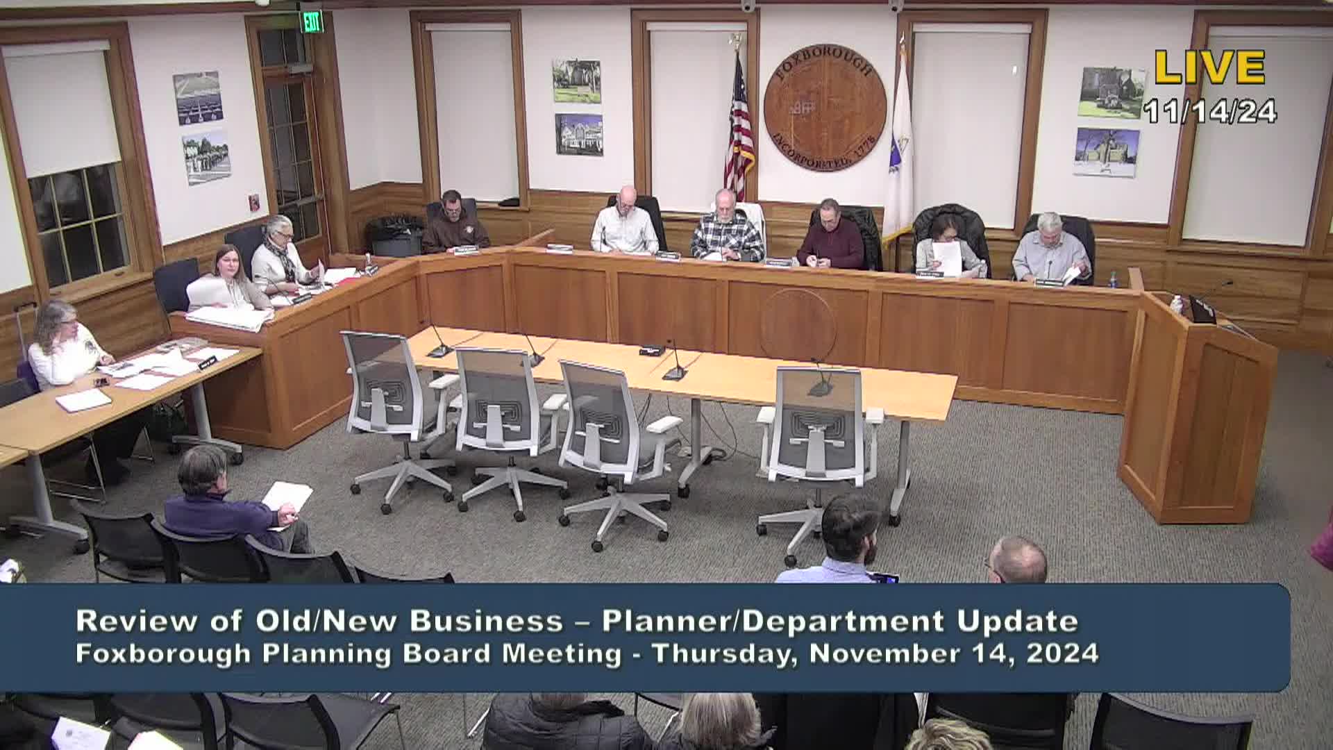 Thumbnail image for Planning Board Meeting - LIVE - November 14, 2024
