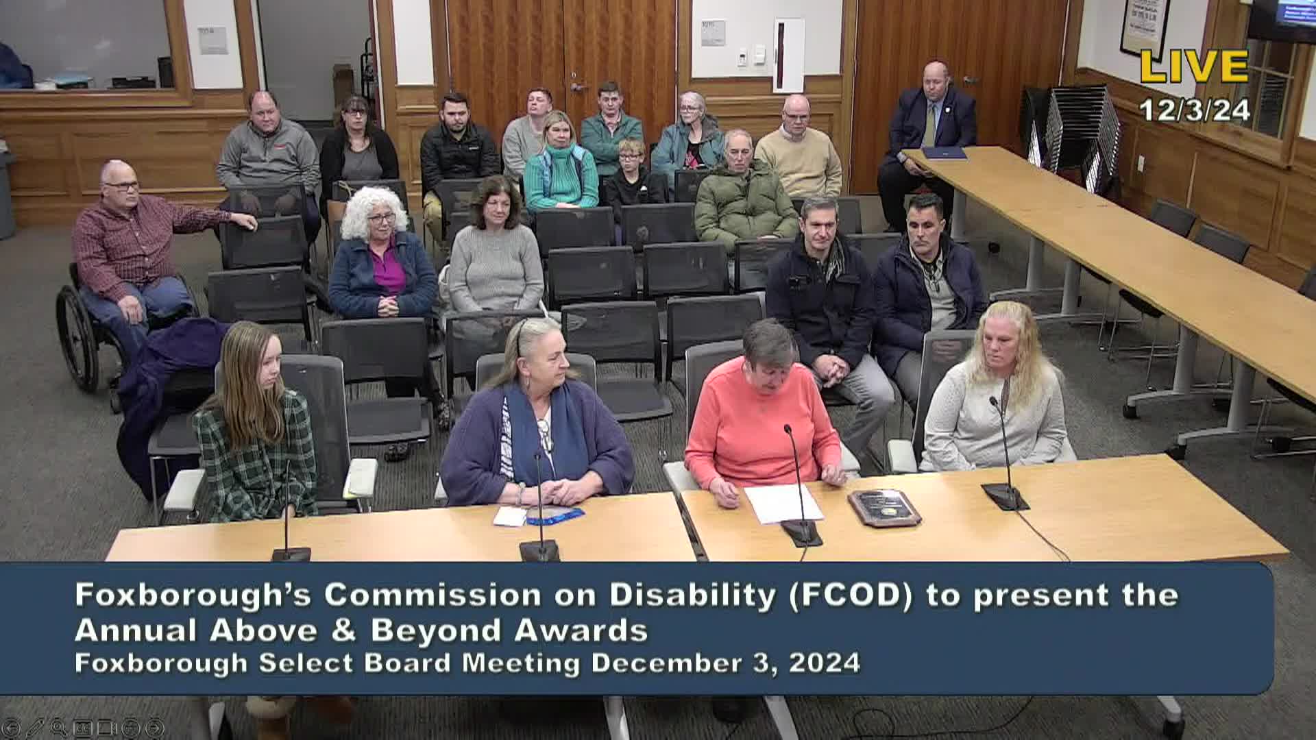 Thumbnail image for Select Board Meeting - December 3, 2024 - LIVE