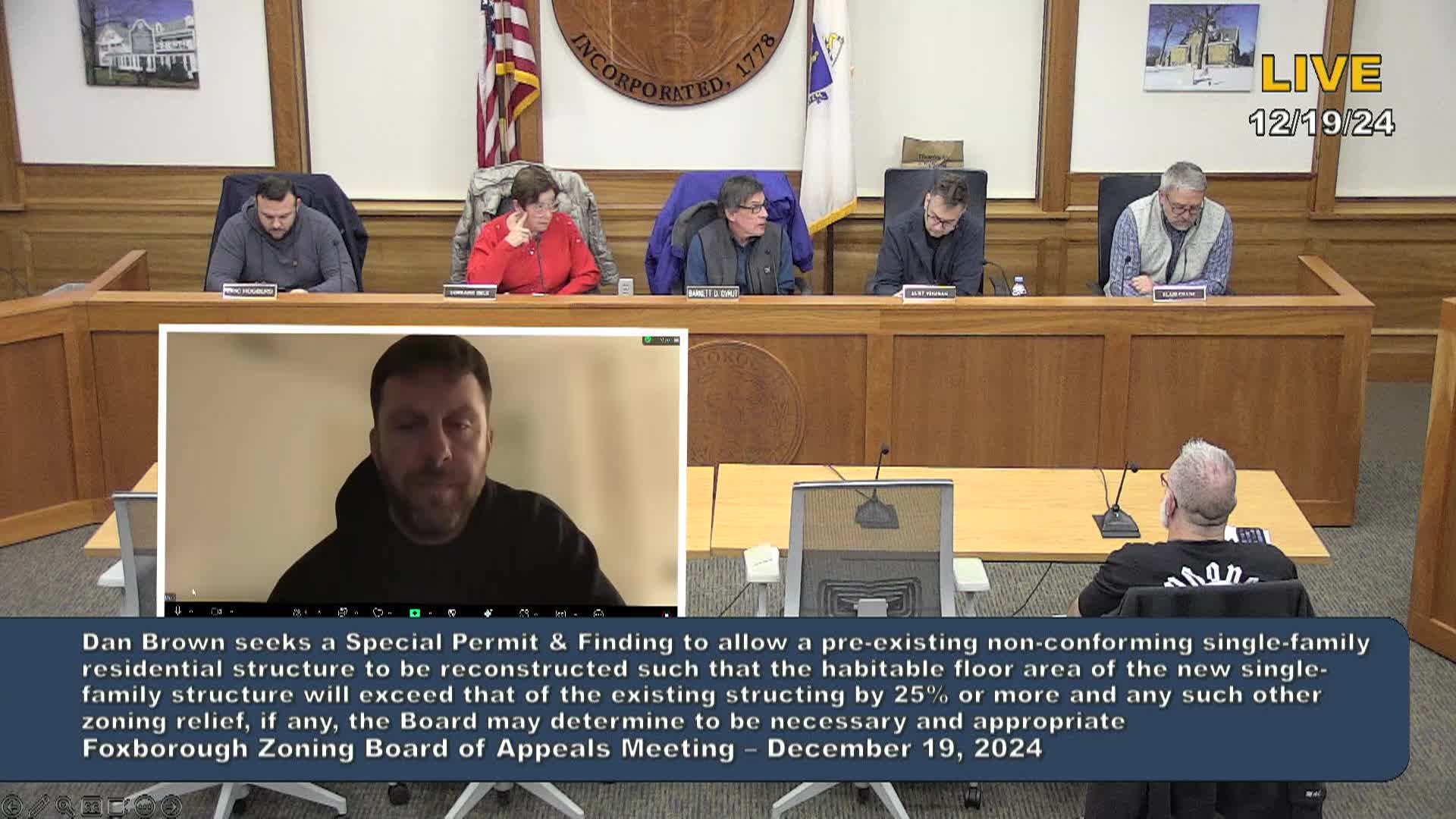 Thumbnail image for Zoning Board of Appeals Meeting 12/19/2024