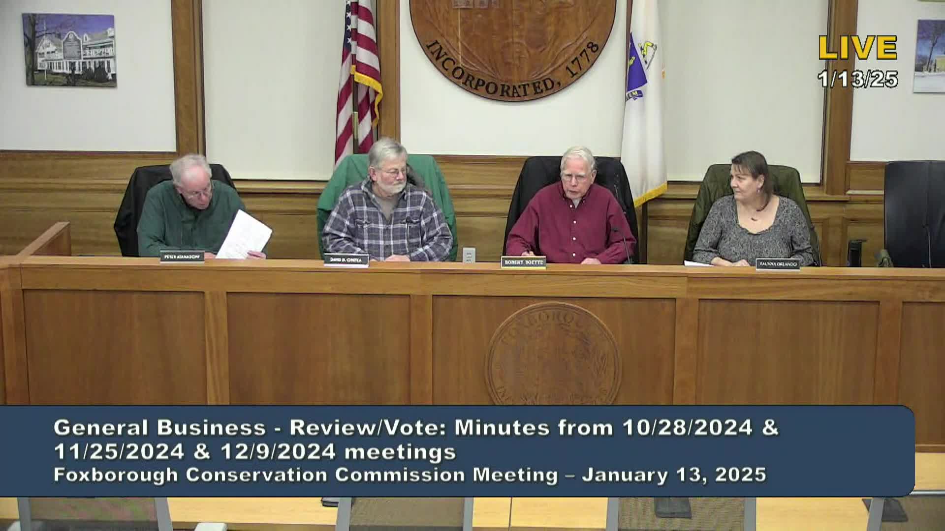 Thumbnail image for Conservation Commission Meeting 1/13/2025  LIVE