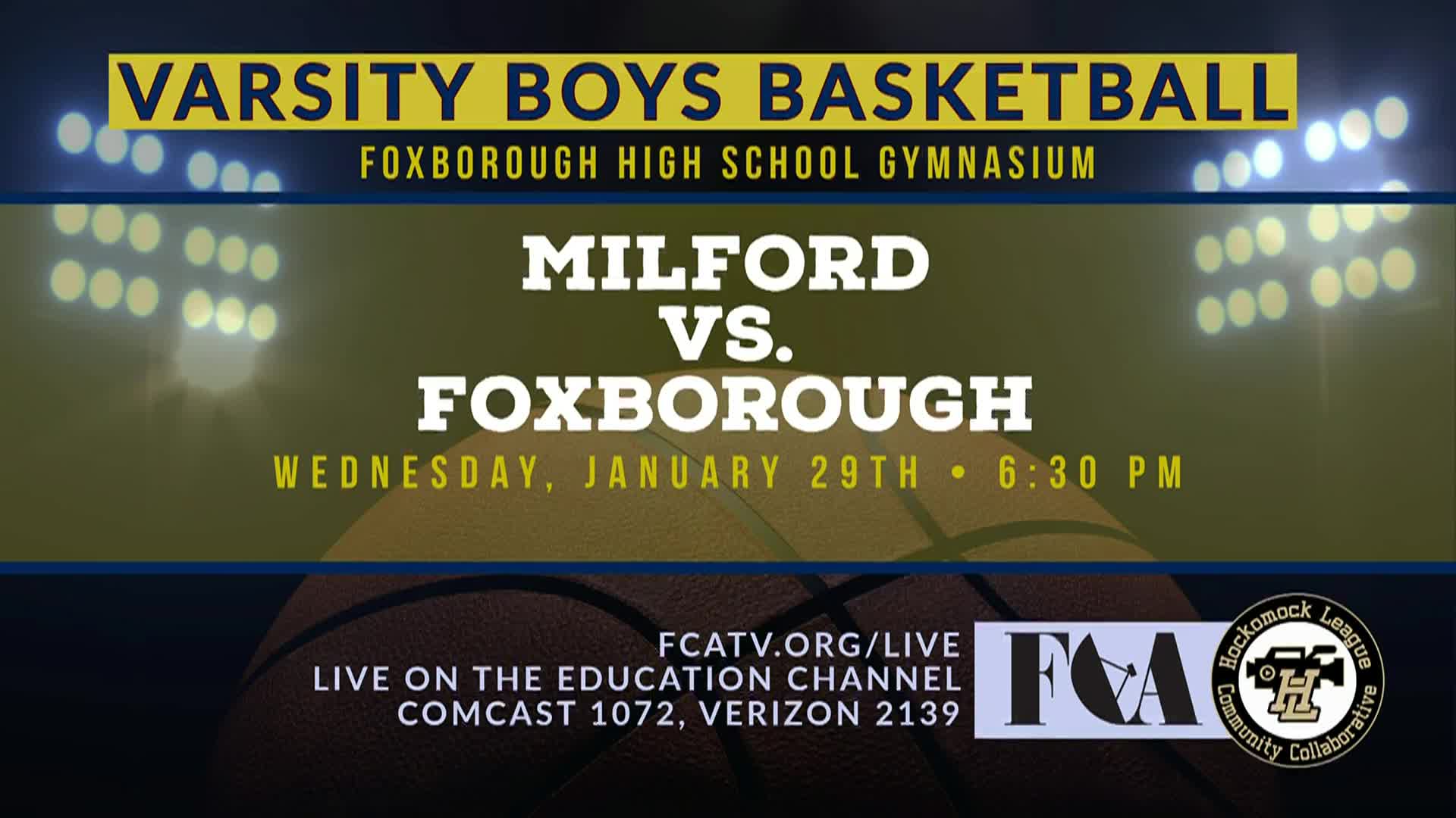 Thumbnail image for FHS Boys Basketball: Warriors vs. Milford - LIVE 1/29/2025