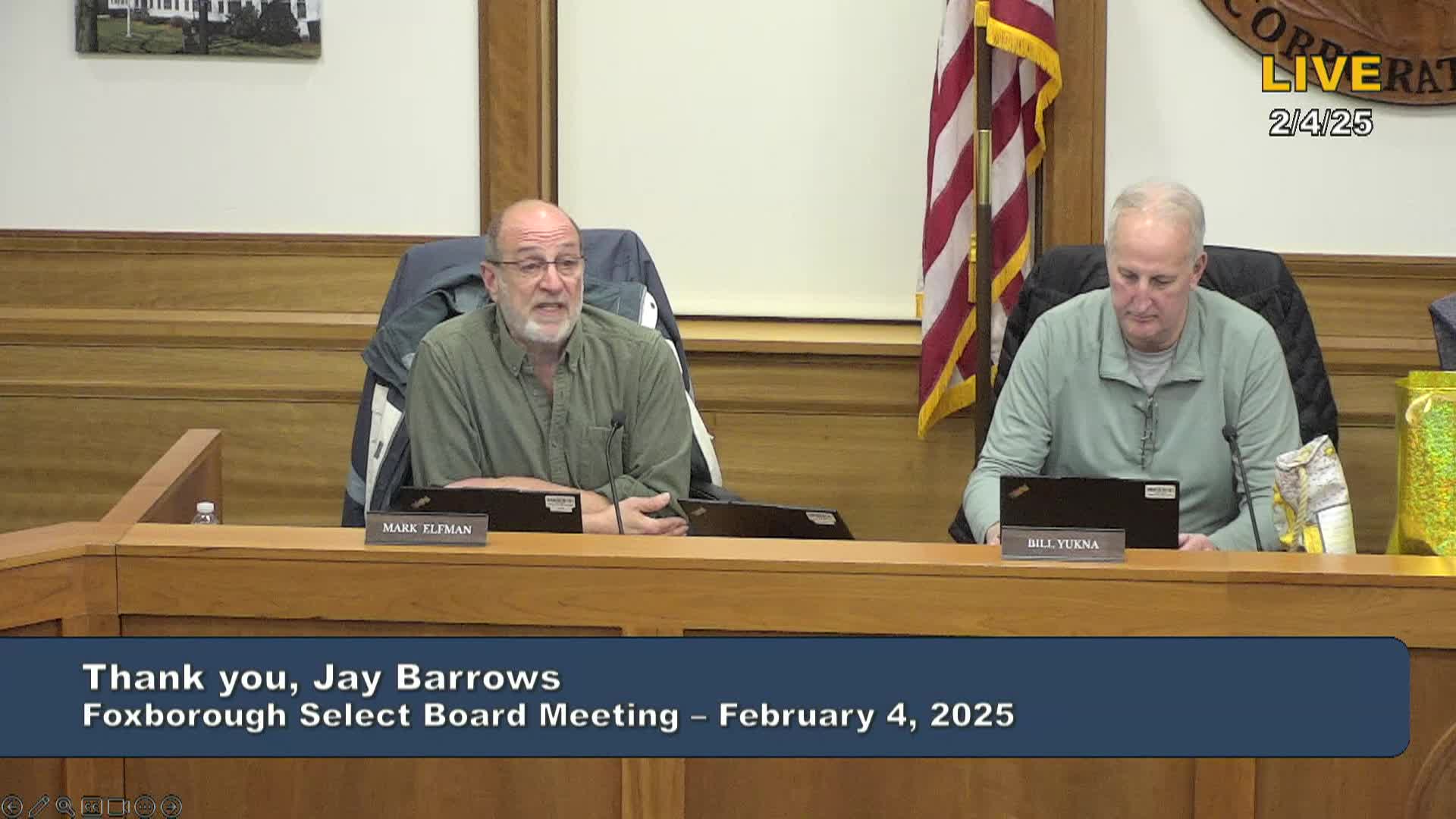 Thumbnail image for Select Board Meeting 2/4/2025