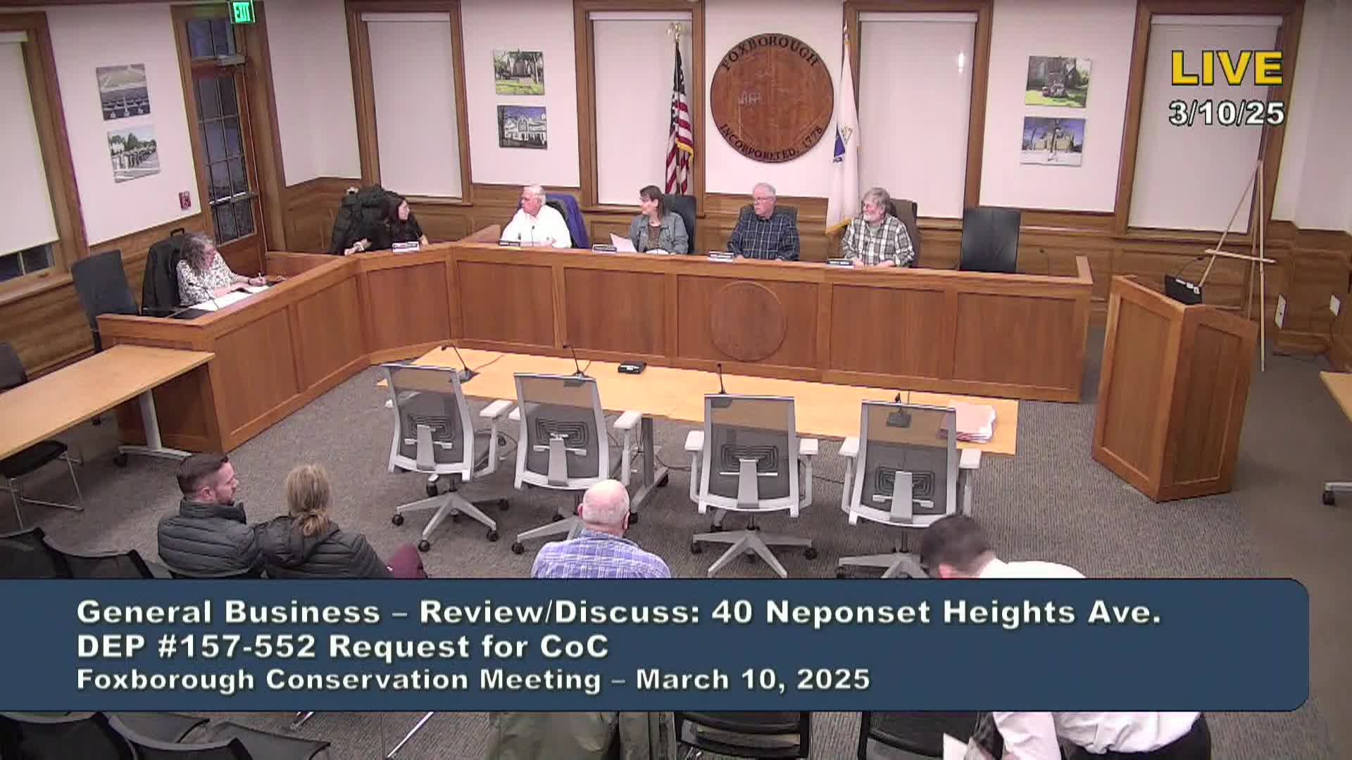 Thumbnail image for Conservation Commission Meeting 3/10/2025  LIVE