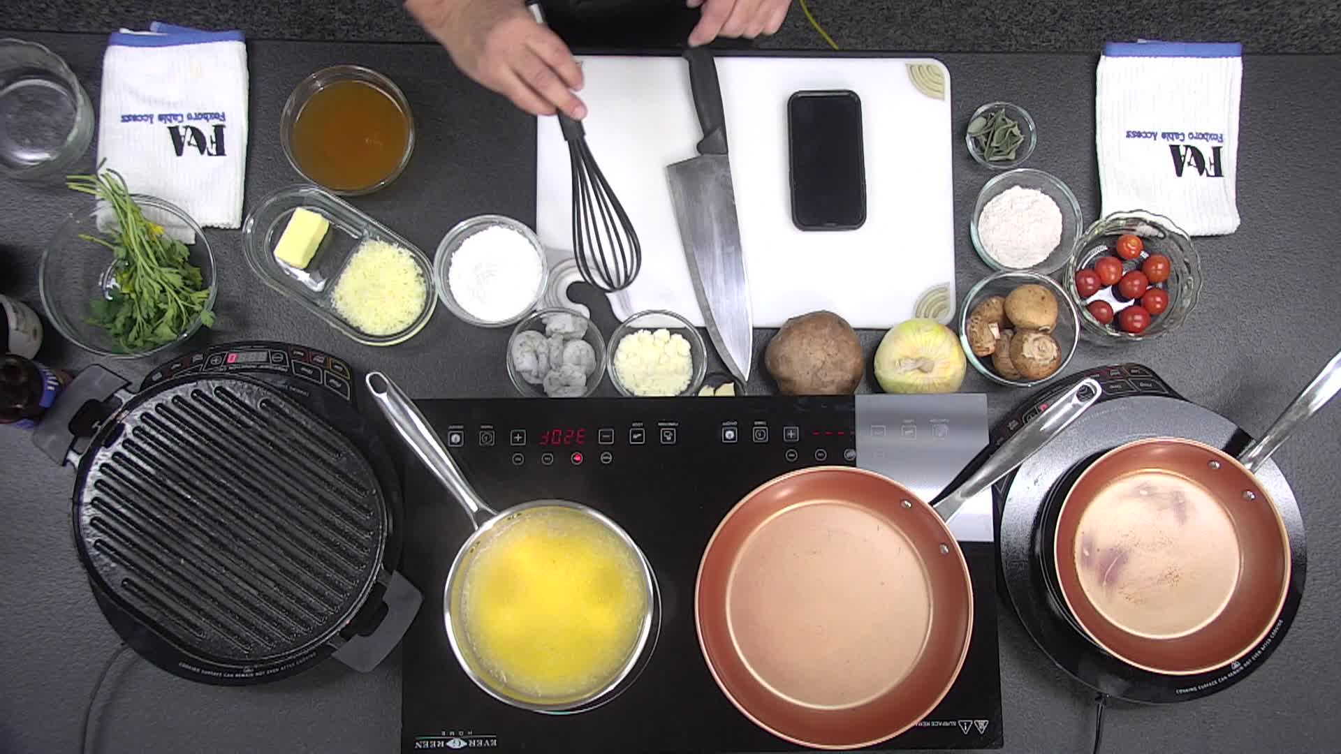 Let's Cook with Mike DiMascio - Shrimp and Portobello Marsala over Cheesy Polenta