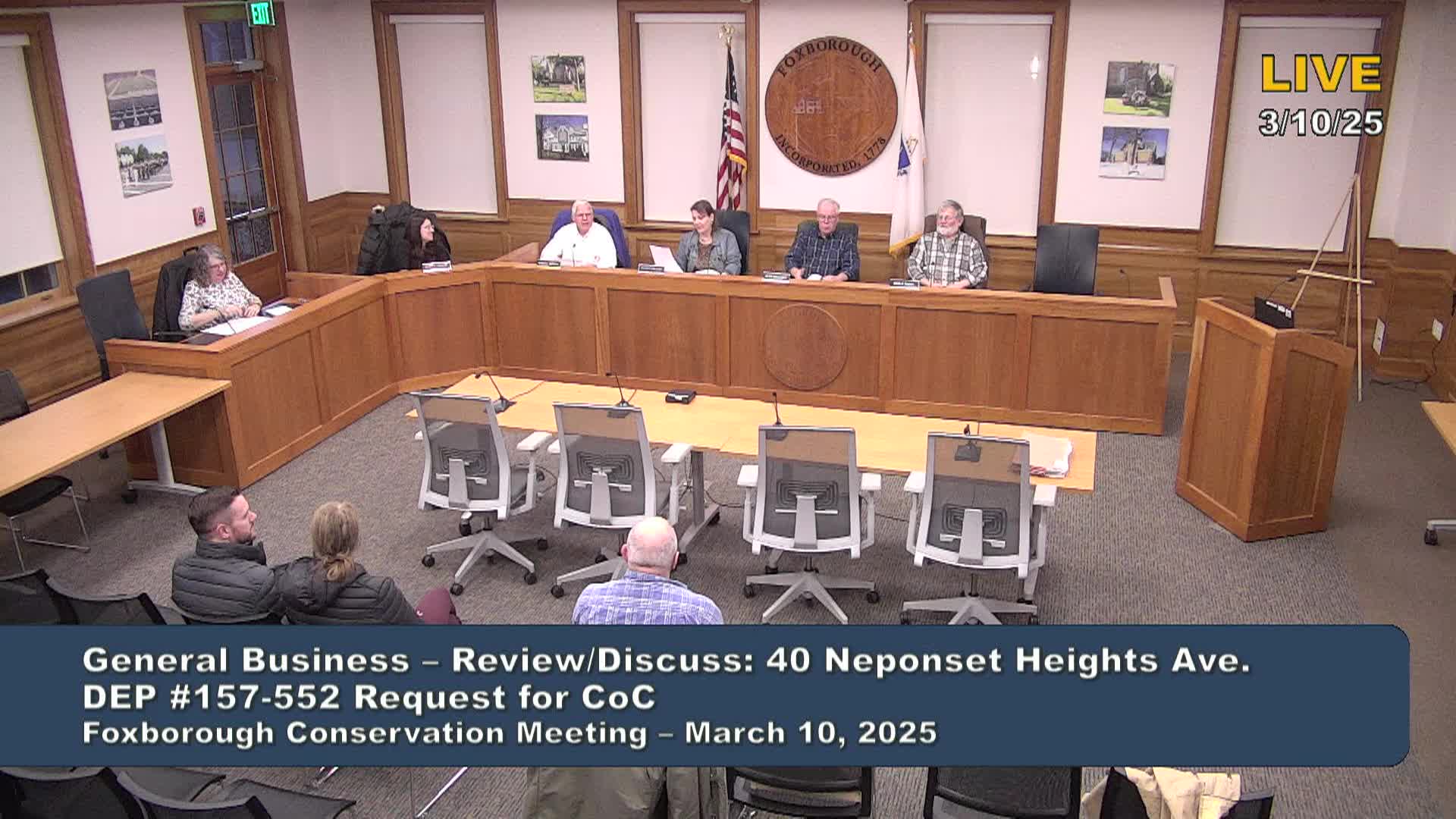 Thumbnail image for Conservation Commission Meeting 3/10/2025