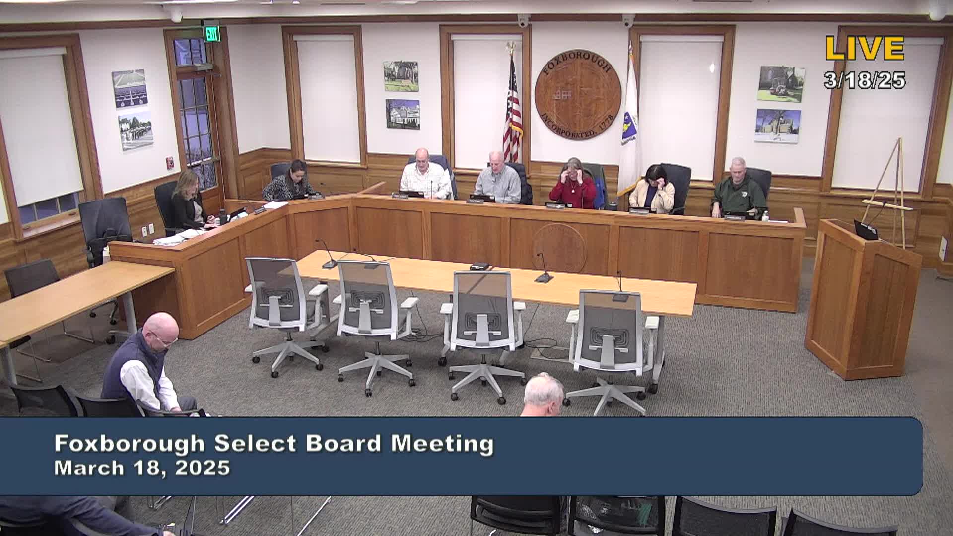 Thumbnail image for Select Board Meeting - March 18, 2025