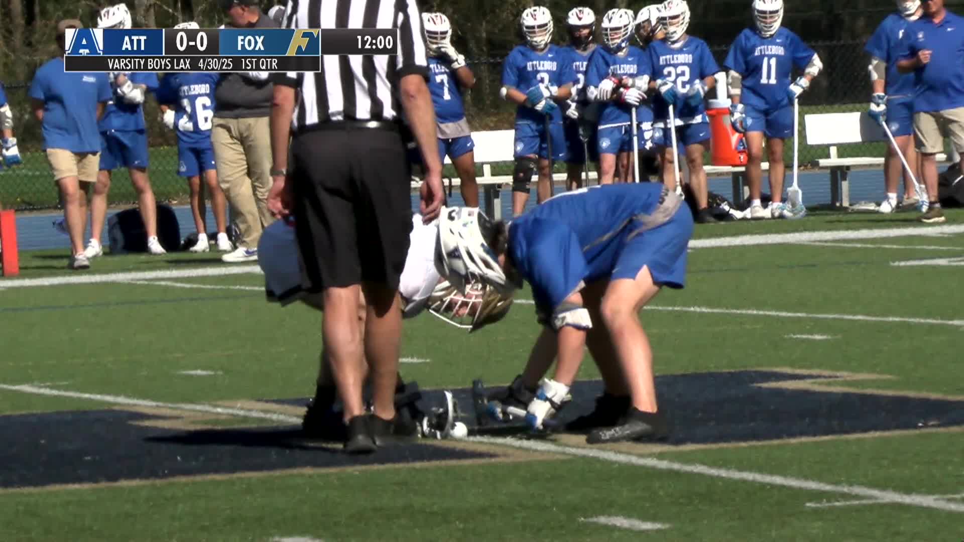 Thumbnail image for FHS Varsity Boys Lacrosse 2025 vs. Attleboro 4/30/2025