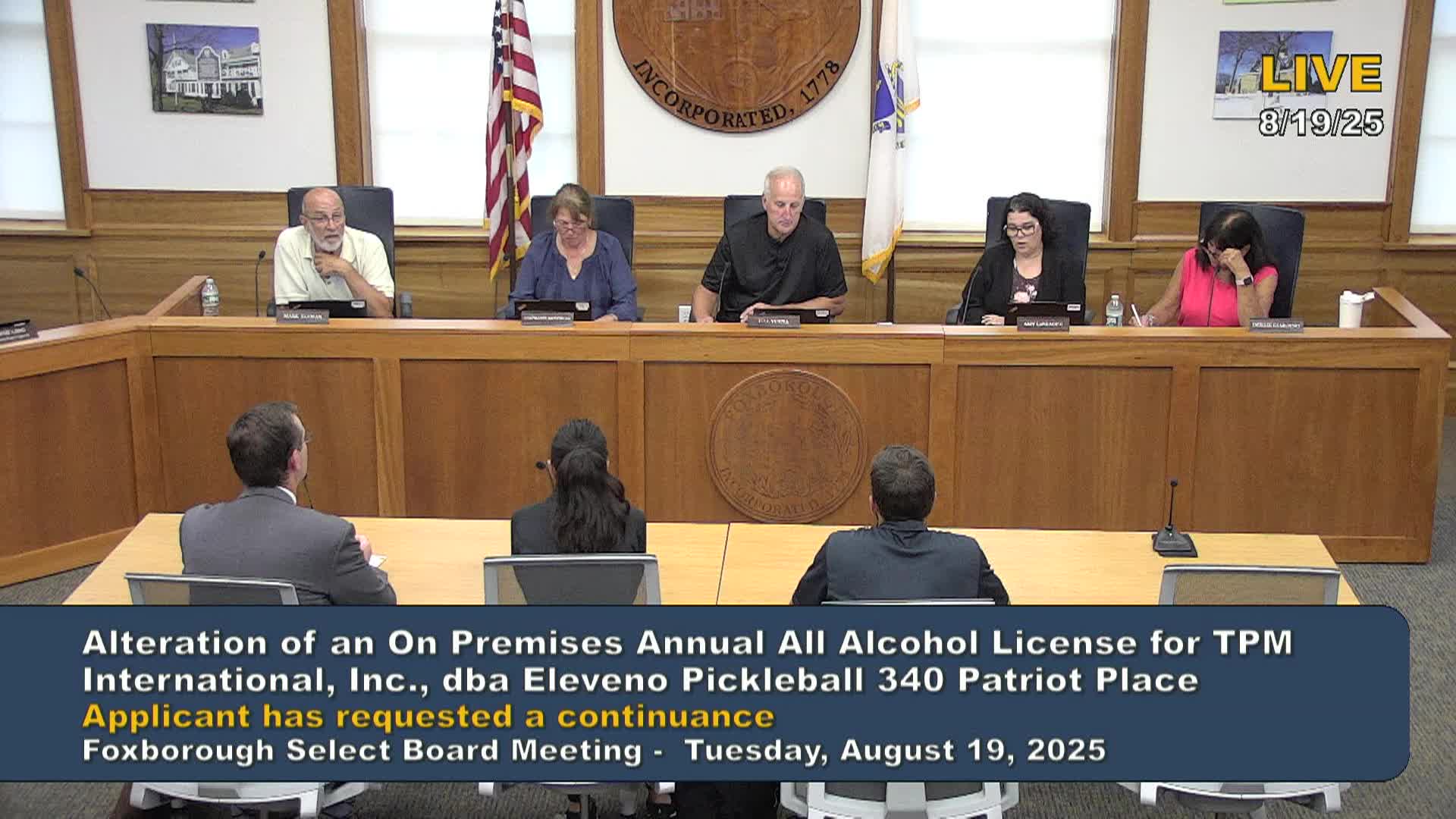 Thumbnail image for Select Board Meeting - August 19, 2025