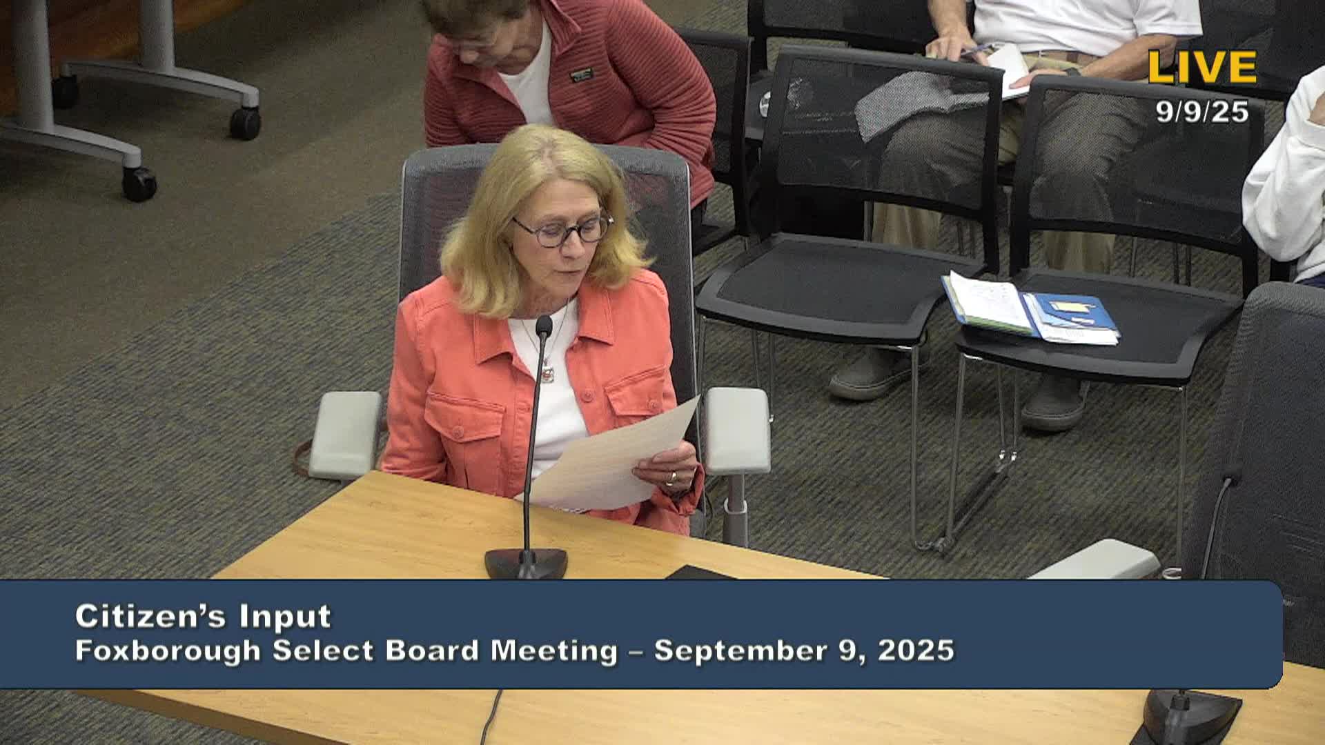 Thumbnail image for Select Board Meeting - September 9, 2025