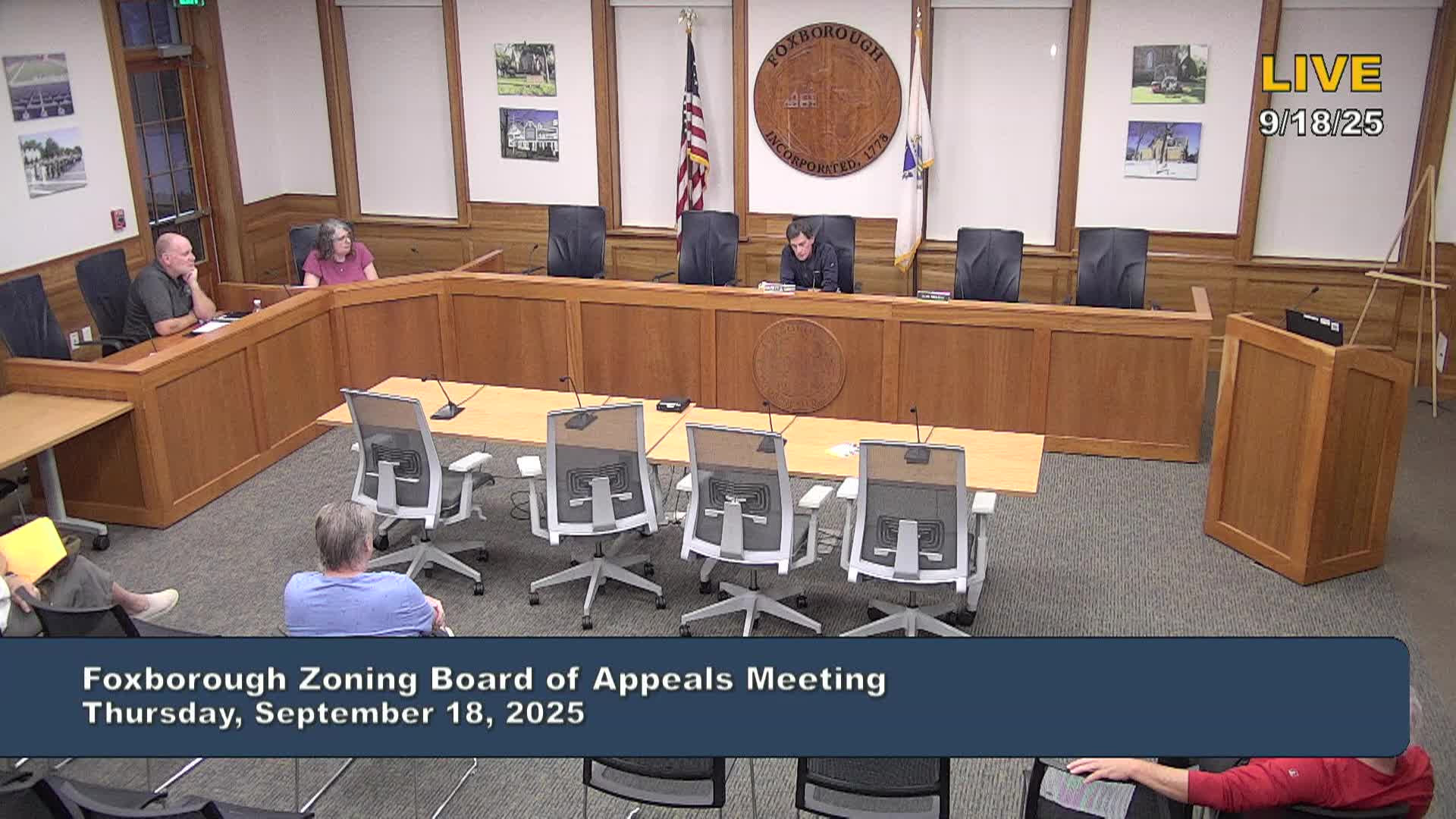 Zoning Board of Appeals Meeting - 9/18/2025
