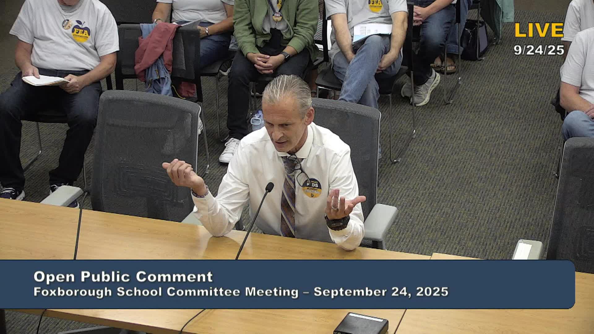 Thumbnail image for Foxborough School Committee Meeting - September 24, 2025