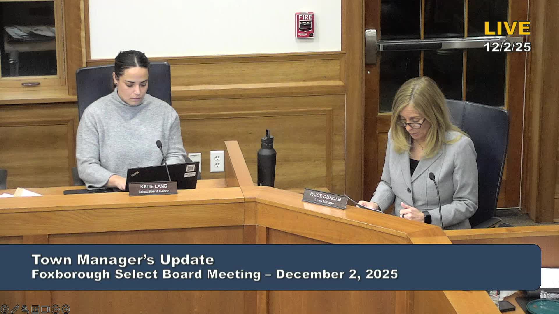 Select Board Meeting - December 2, 2025