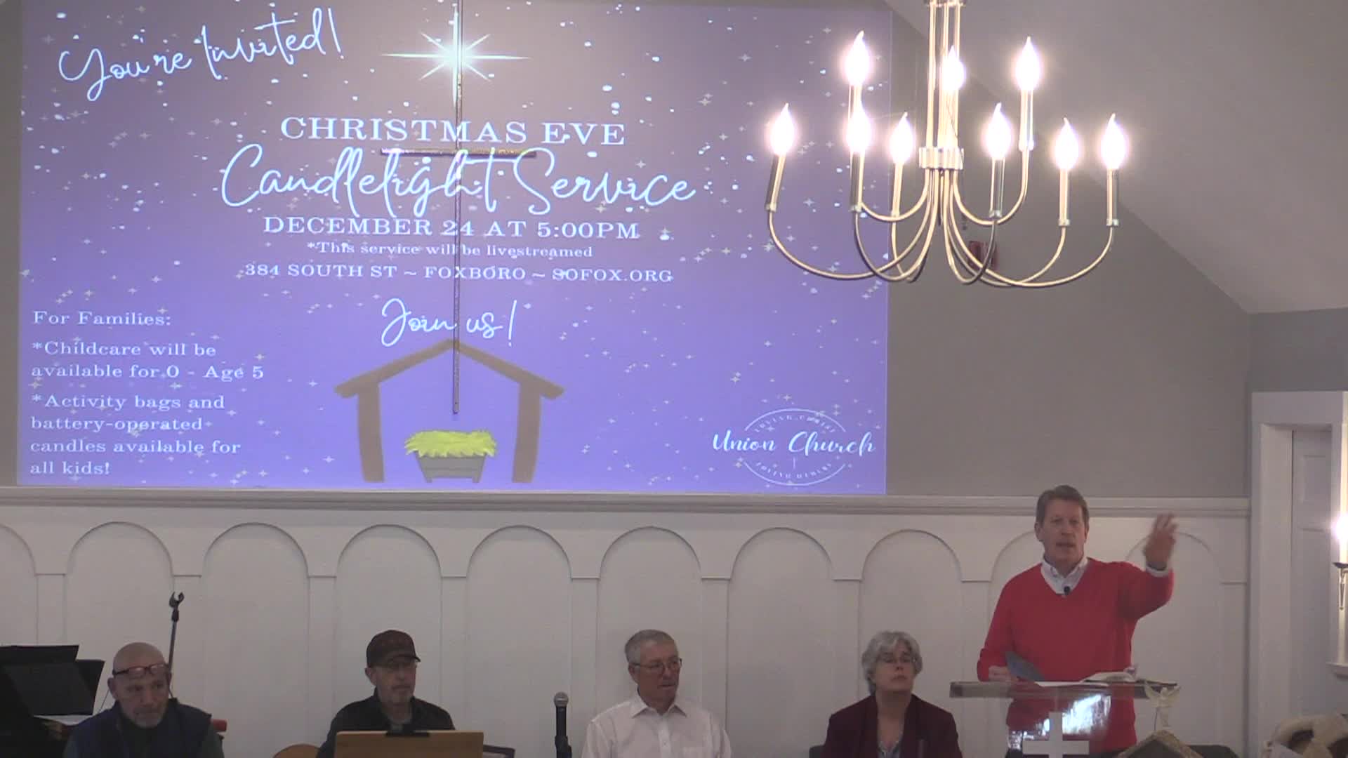 Union Church of South Foxboro - December 21st  Service