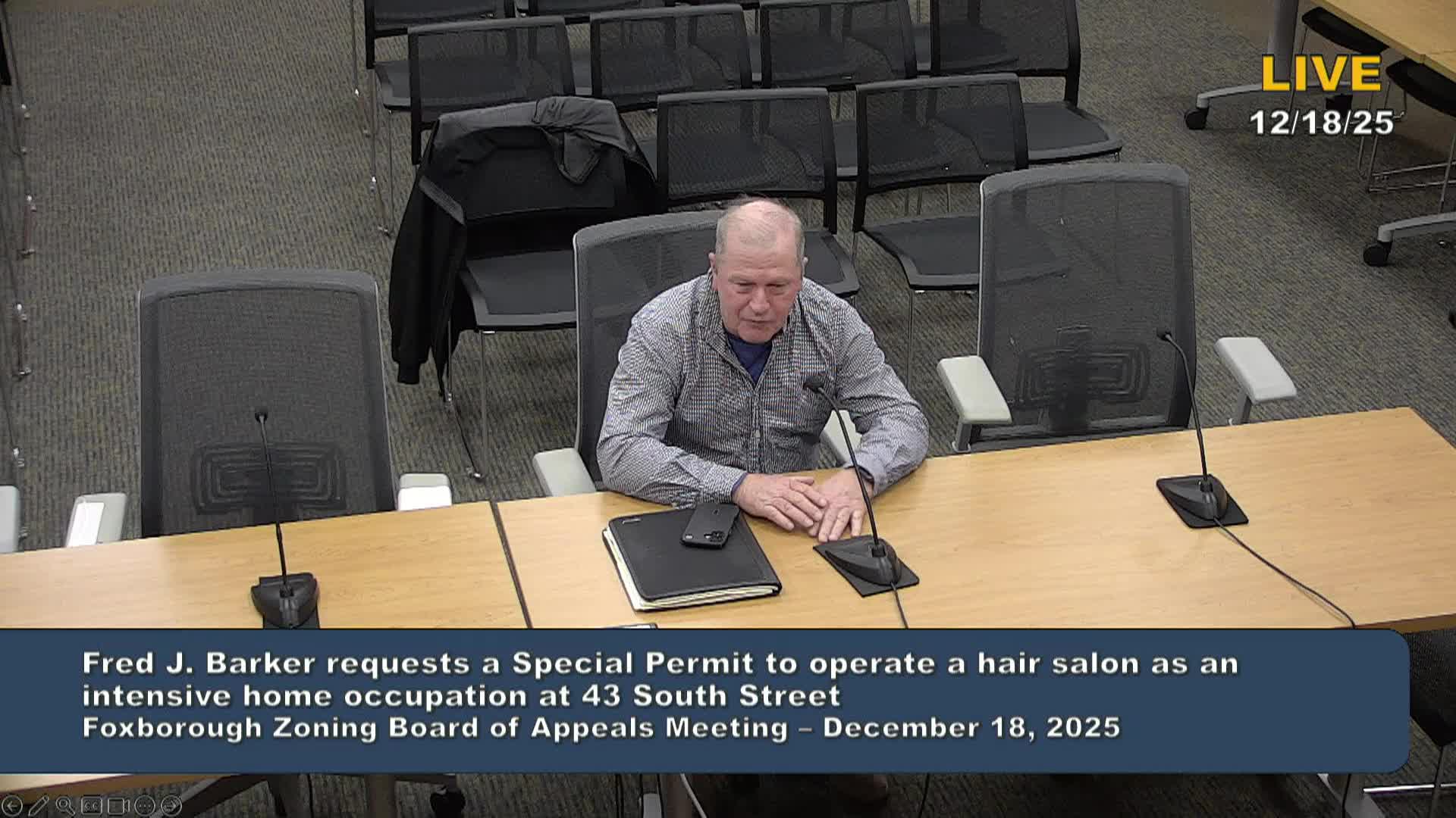Thumbnail image for Zoning Board of Appeals Meeting - 12/18/2025
