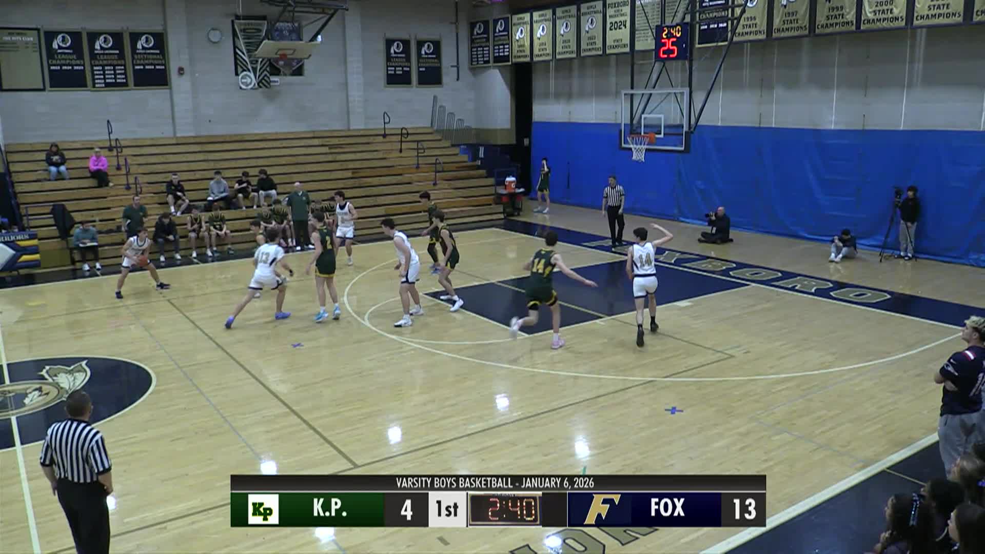 FHS Boys Basketball 2025 - 2026 vs. King Philip 1/6/2025 - LIVE