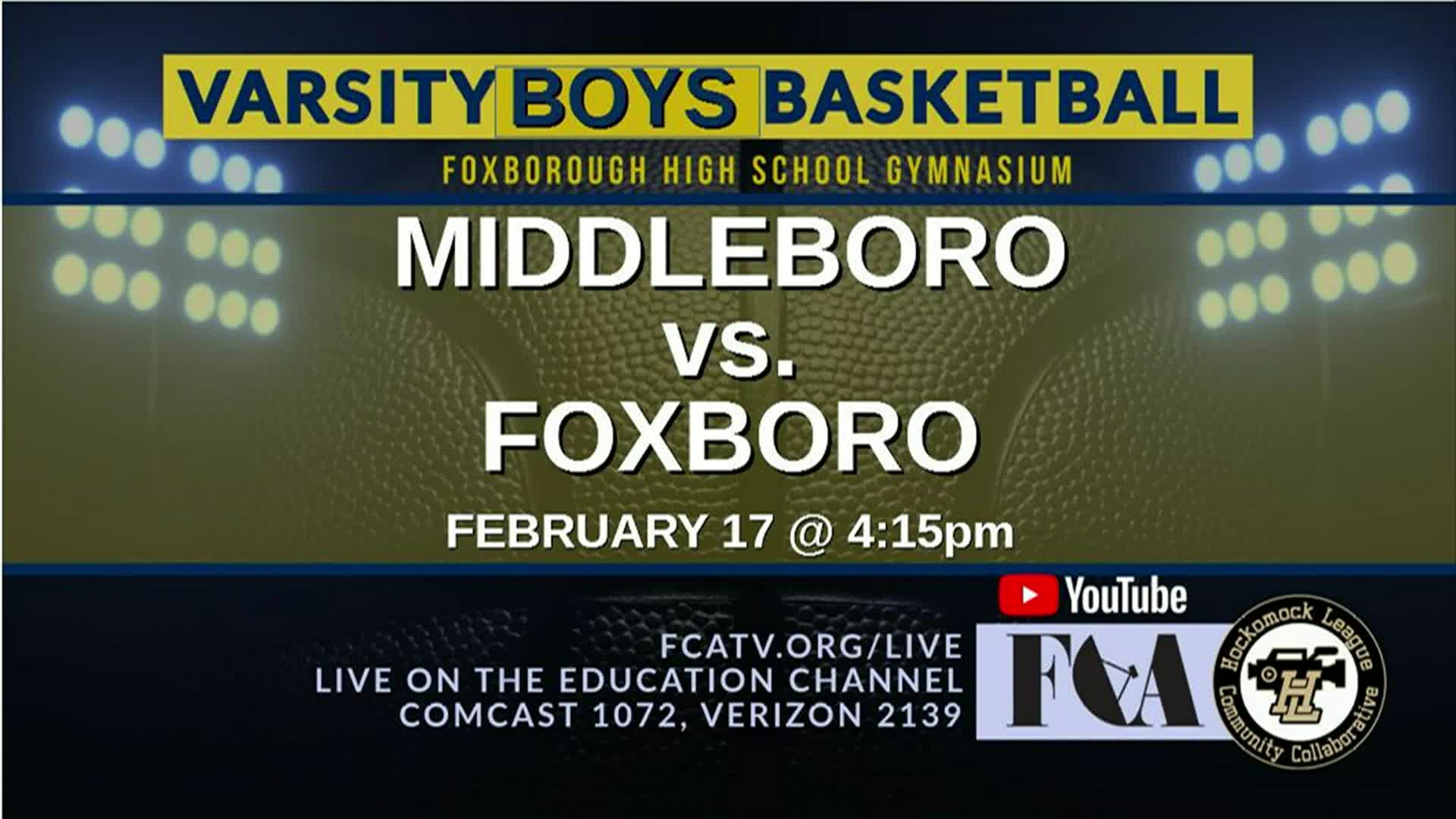 Thumbnail image for FHS Basketball: Boys Warrior Classic 2026 - Warriors vs. Middleboro