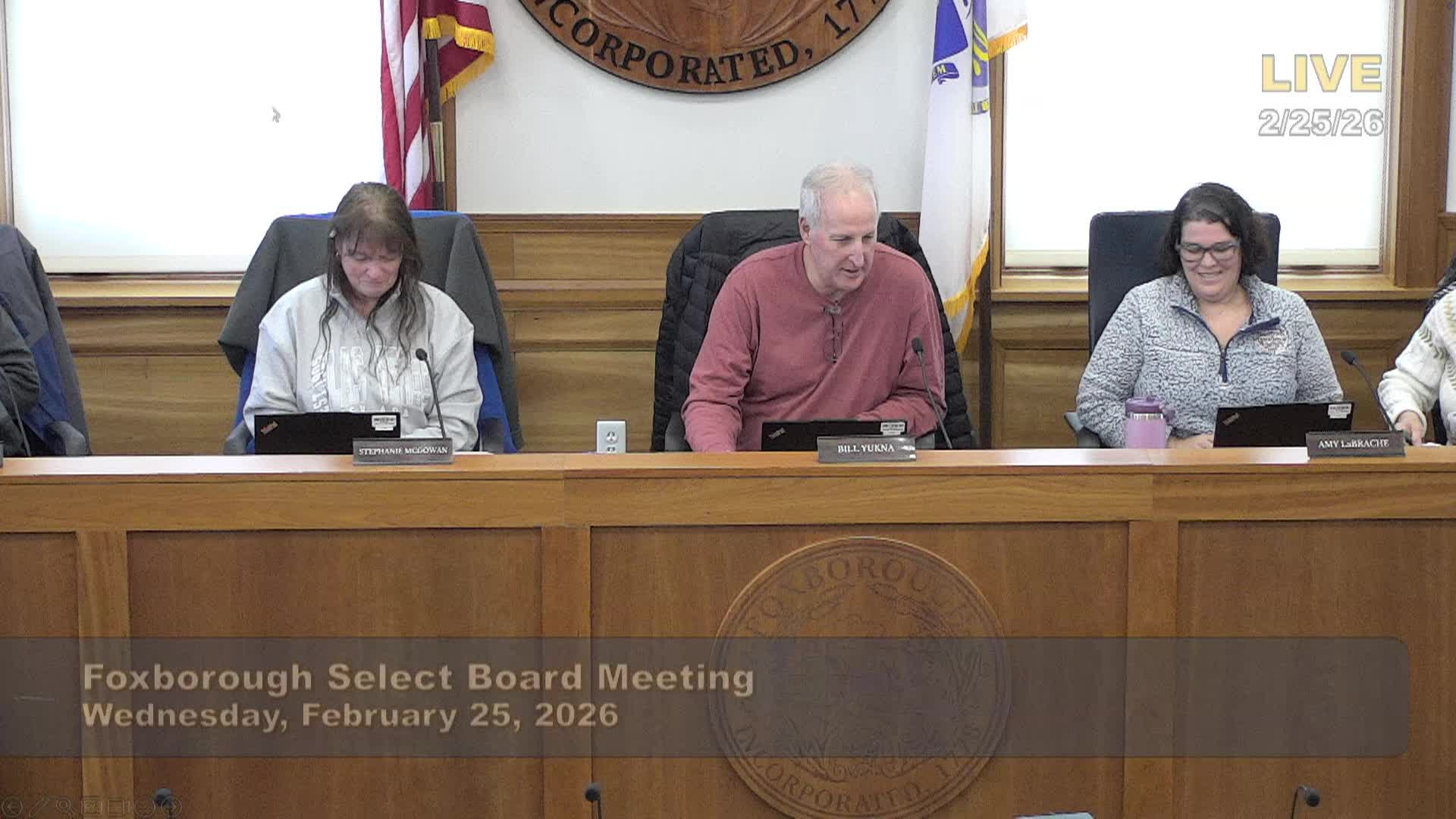 Select Board Meeting - February 25, 2026