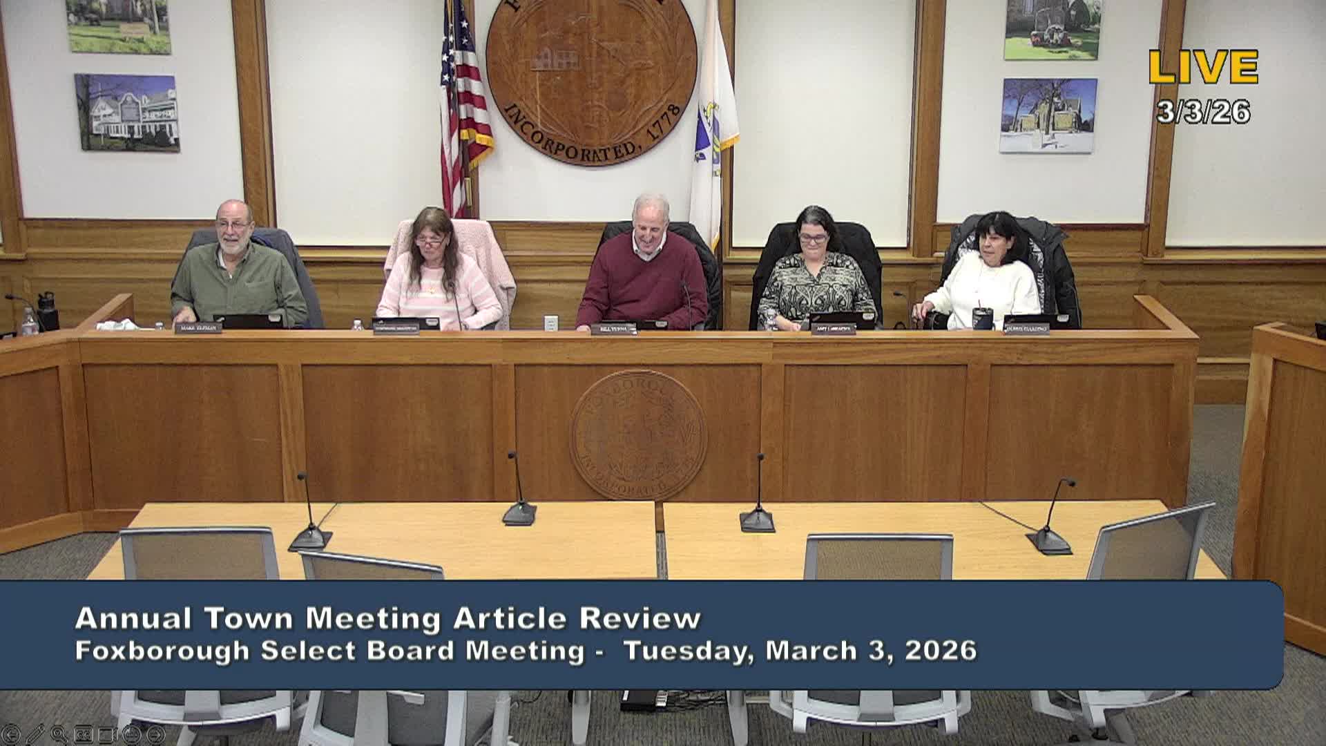 Select Board Meeting - March 3, 2026