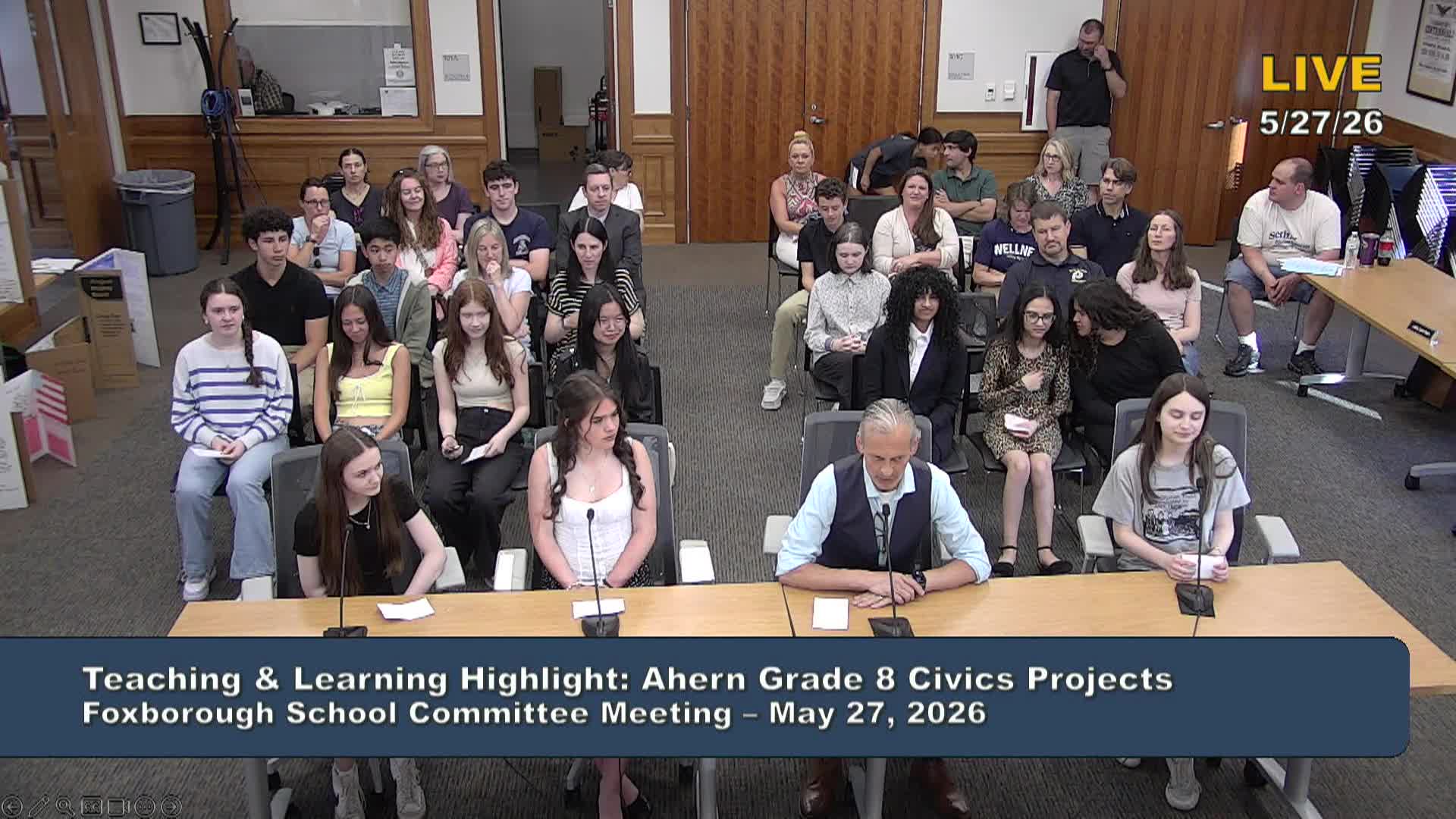Thumbnail image for Foxborough School Committee Meeting - May 27, 2026