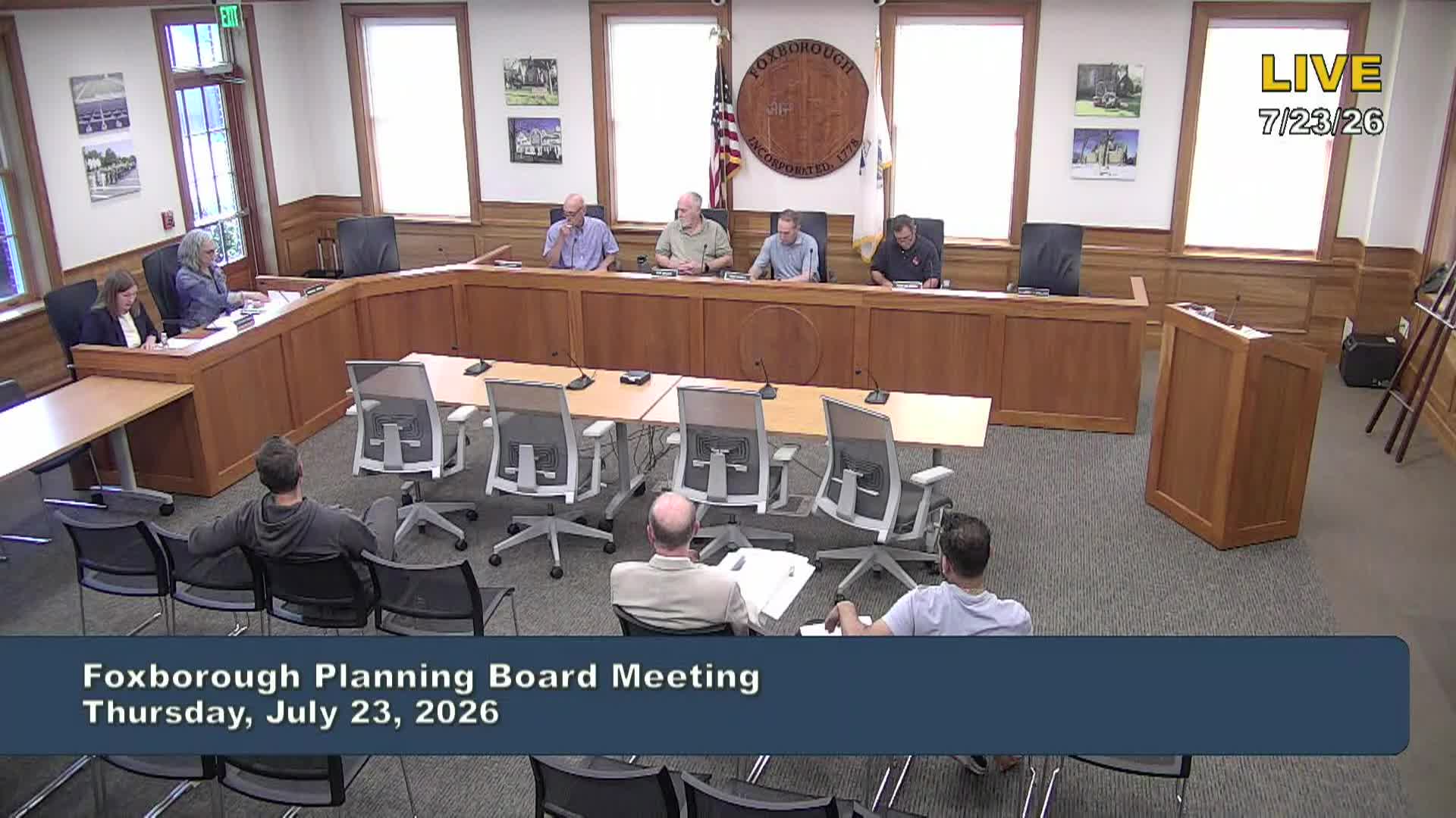 Thumbnail image for Planning Board Meeting - LIVE - July 23, 2026