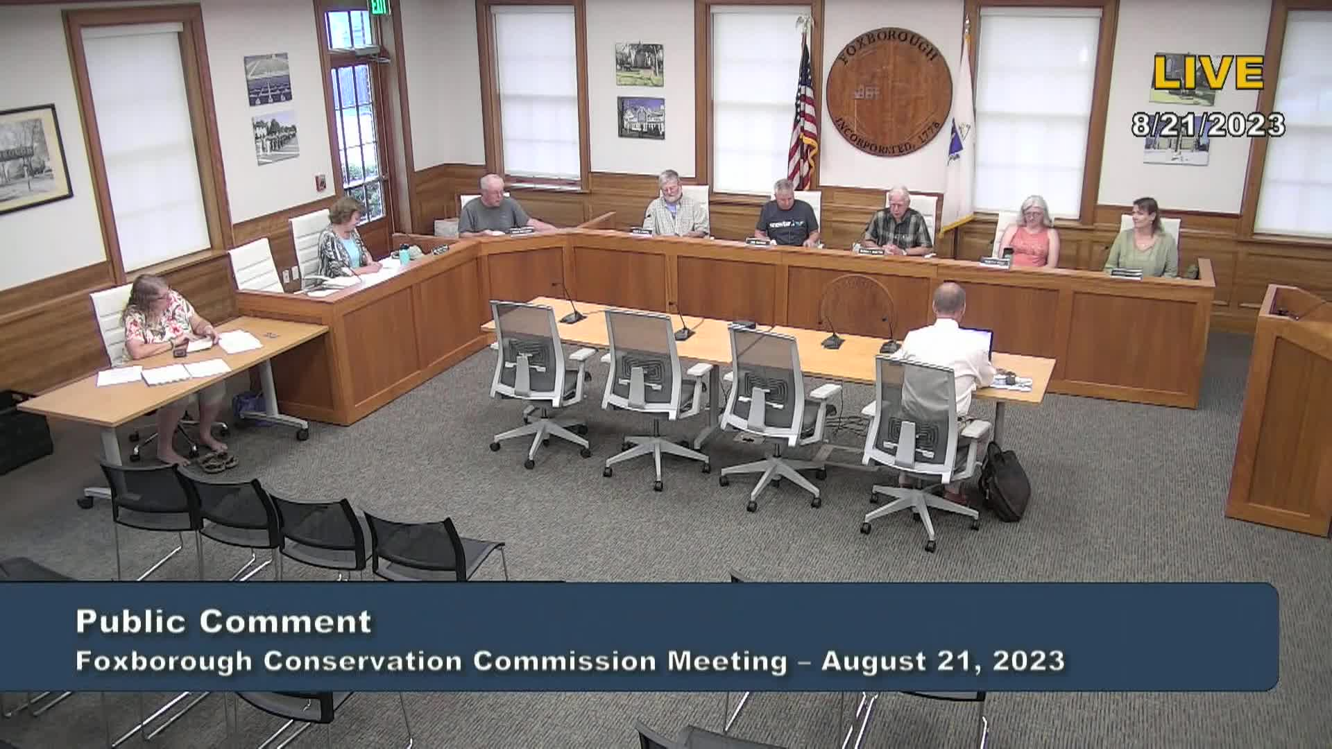 Thumbnail image for Conservation Commission Meeting 8/21/2023  LIVE