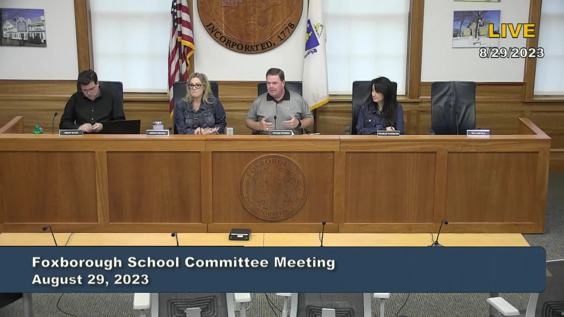 Thumbnail image for Foxborough School Committee Meeting - LIVE