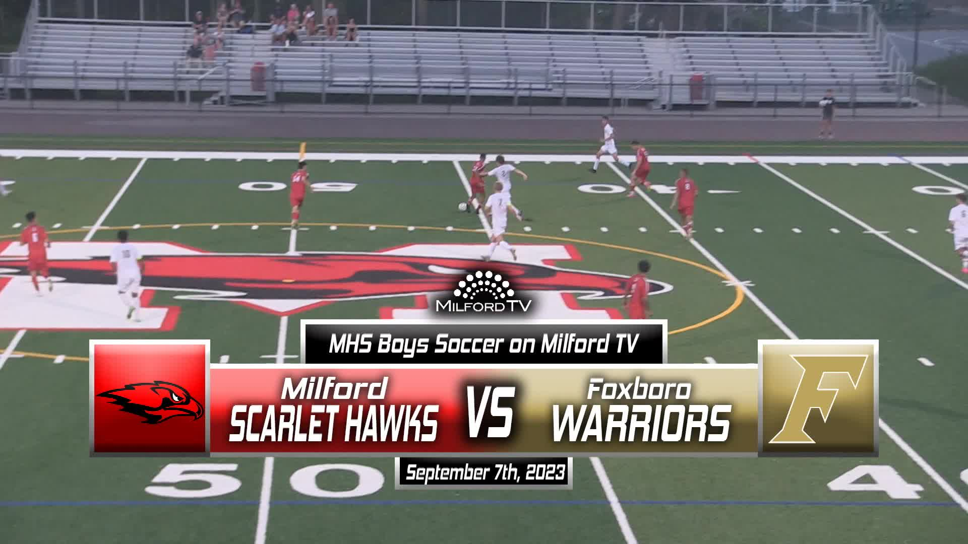Thumbnail image for Varsity Boys Soccer 2023 vs. Milford