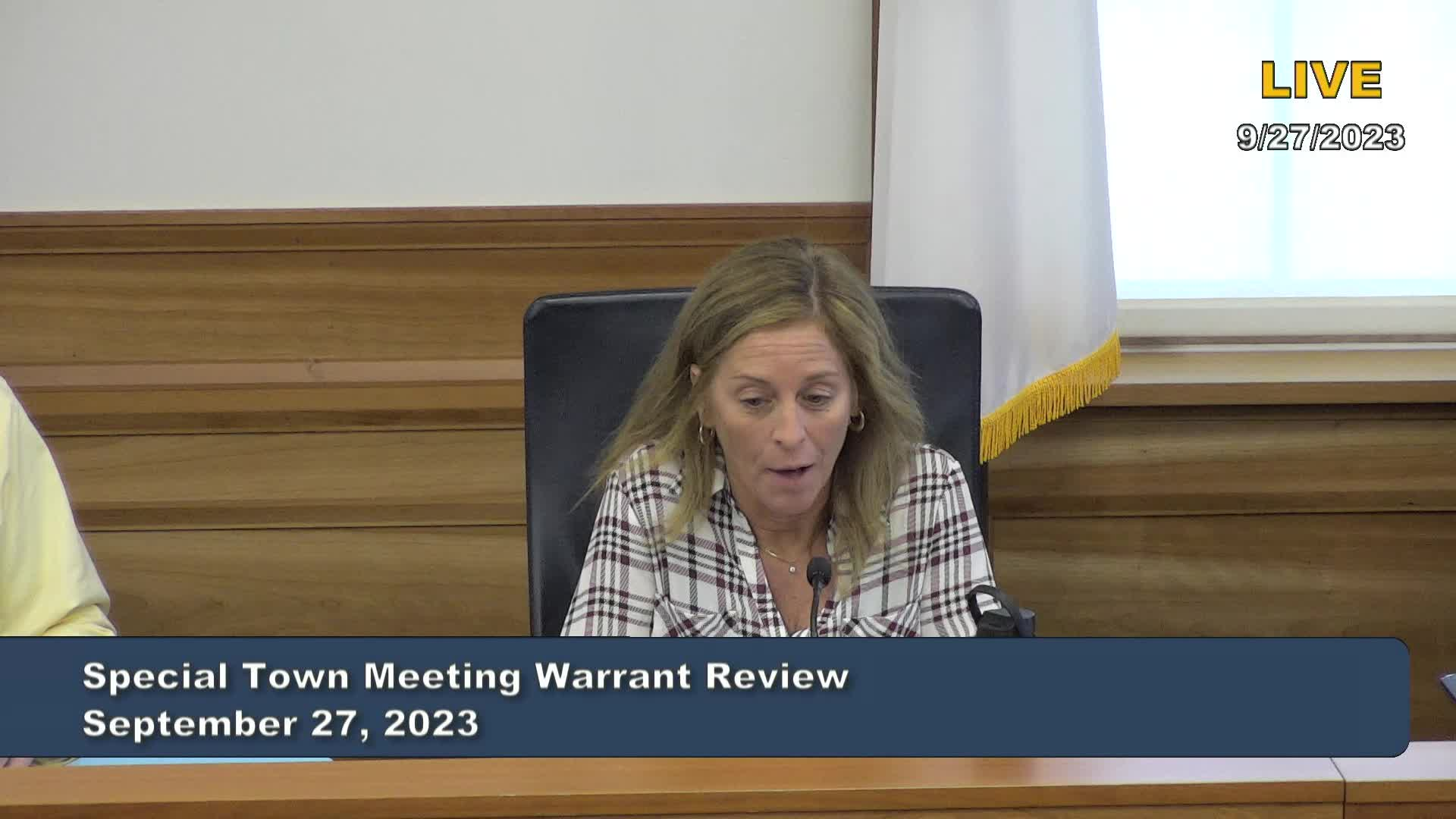 Thumbnail image for Special Town Meeting Warrant Review