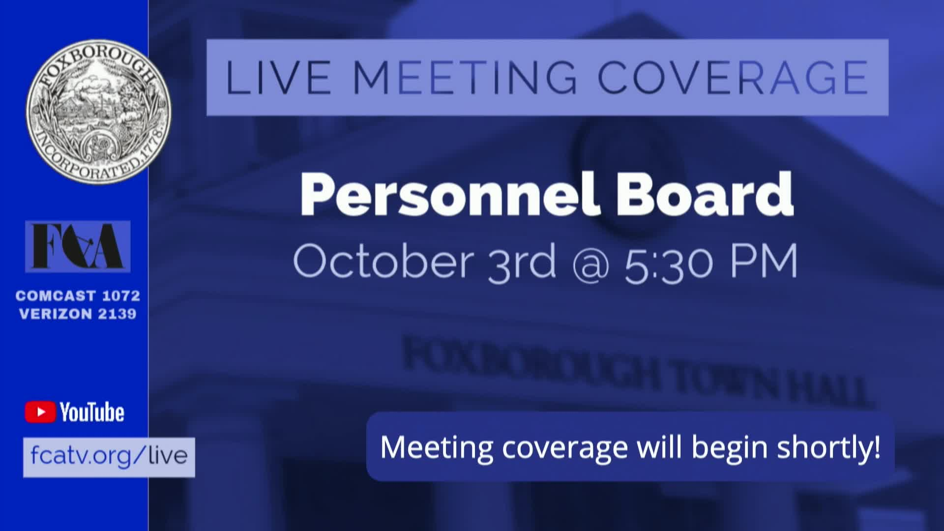 Thumbnail image for Personnel Board Meeting LIVE
