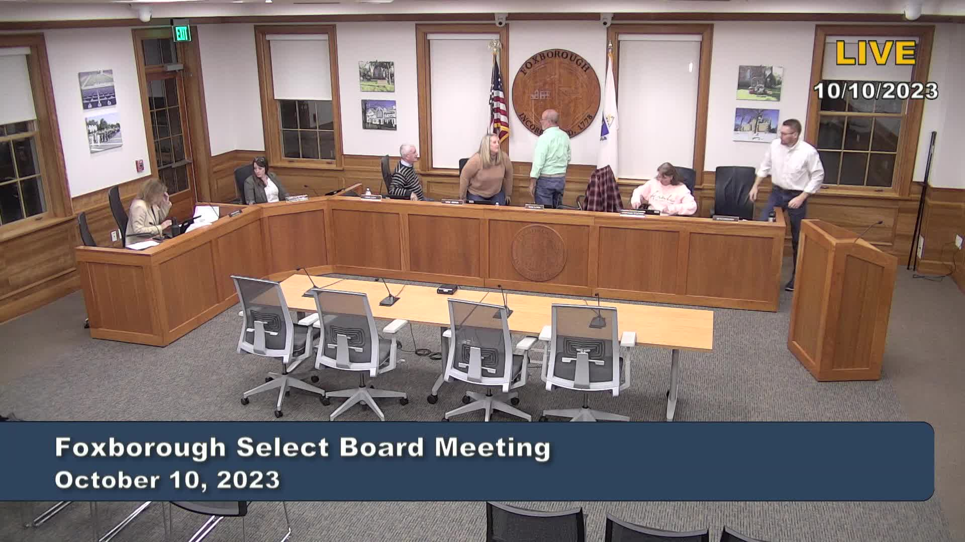 Thumbnail image for Select Board Meeting - October 10, 2023
